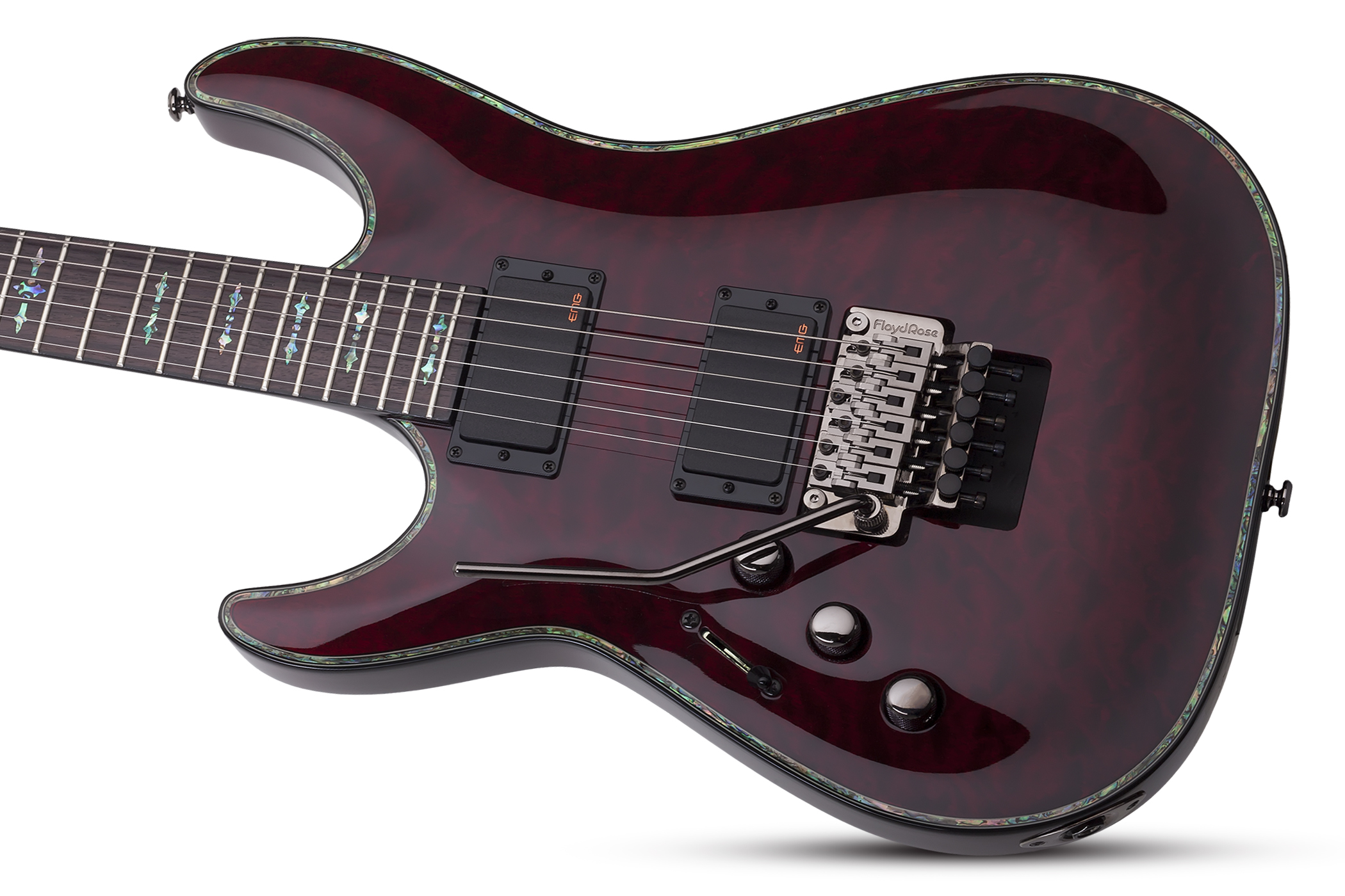 Schecter C-1 Fr Hellraiser Lh Gaucher 2h Emg Rw - Black Cherry - E-Gitarre für Linkshänder - Variation 1