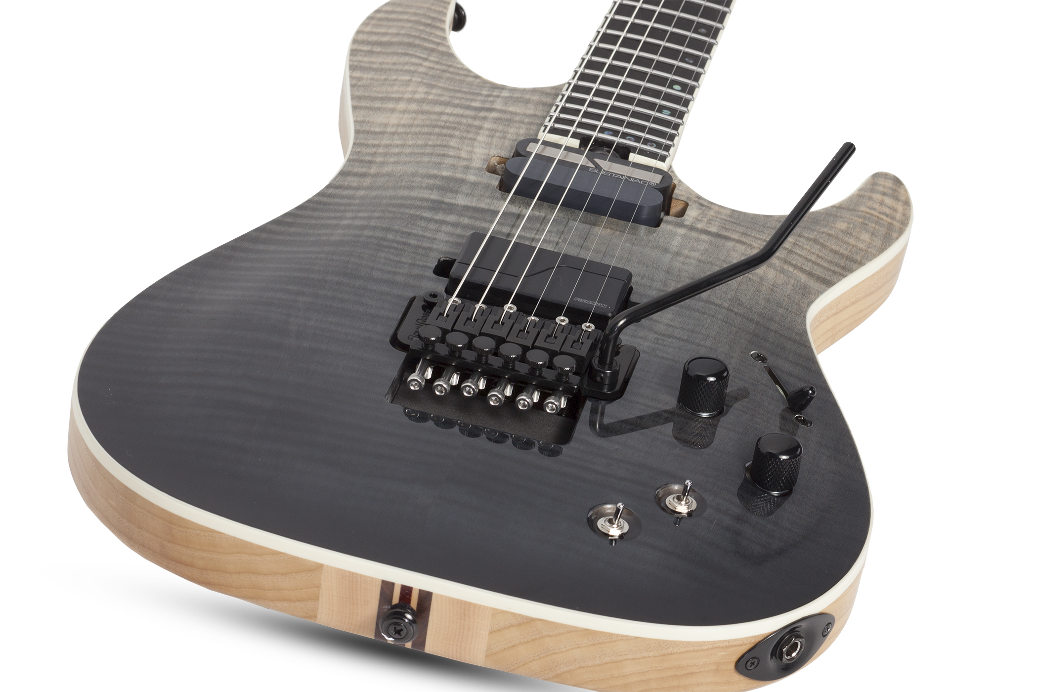 Schecter C-1 Fr S Sls Elite 2h Fishman Fluence Modern Sustainiac Eb - Black Fade Burst - E-Gitarre in Str-Form - Variation 1