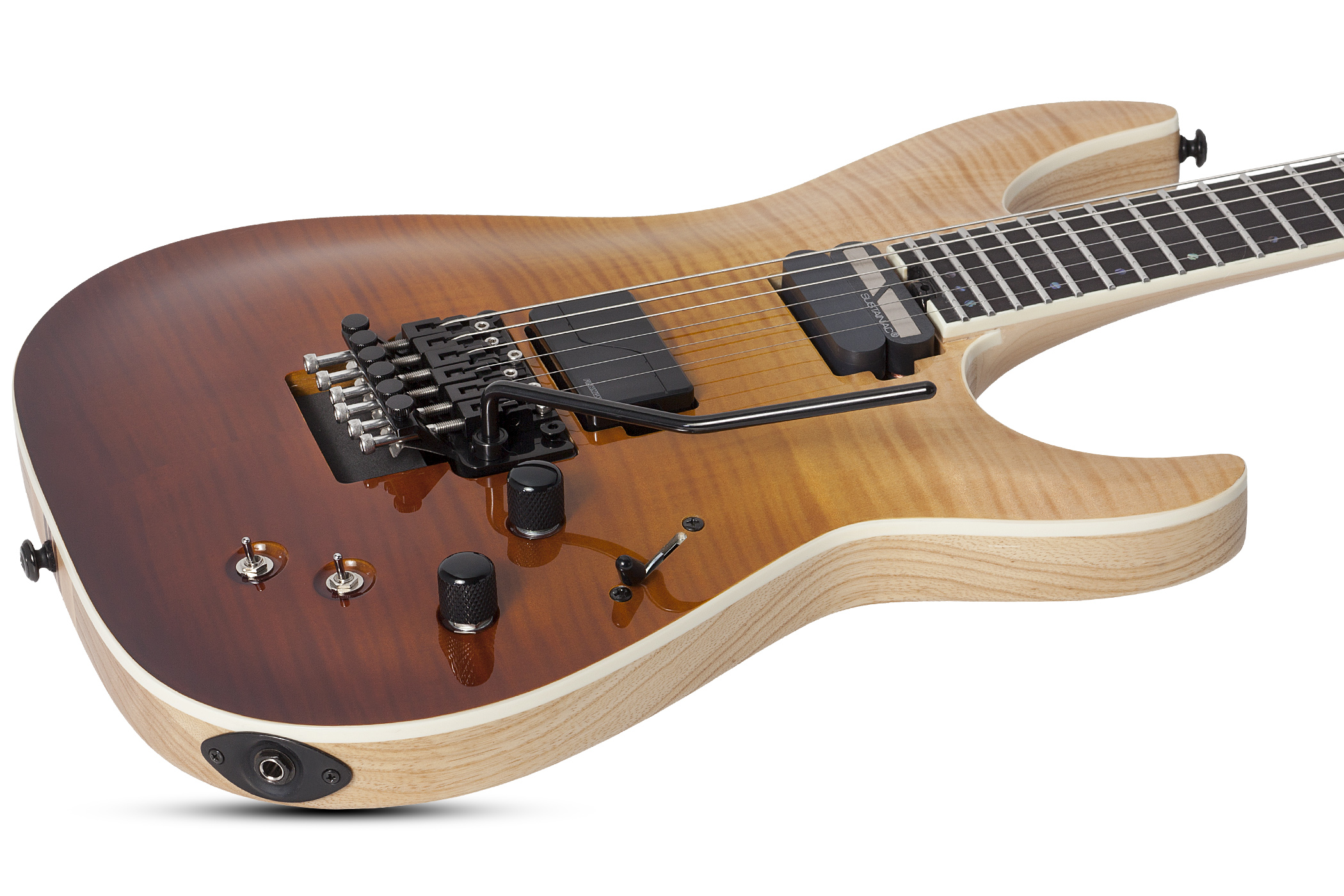 Schecter C-1 Fr S Sls Elite 2h Fishman Fluence Modern Sustainiac Eb - Antique Fade Burst - E-Gitarre in Str-Form - Variation 1