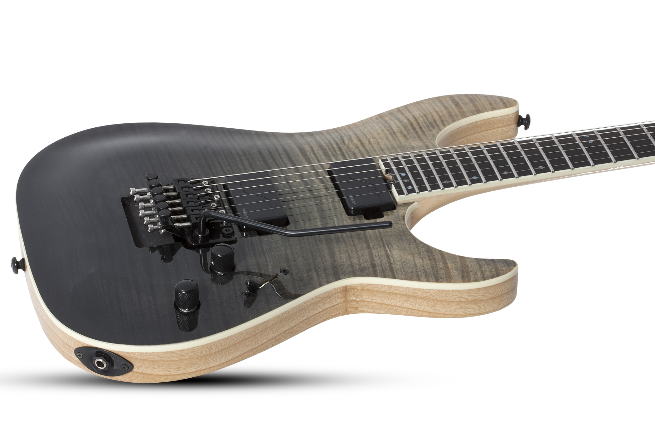 Schecter C-1 Fr Sls Elite 2h Fishman Fluence Modern Eb - Black Fade Burst - E-Gitarre in Str-Form - Variation 1