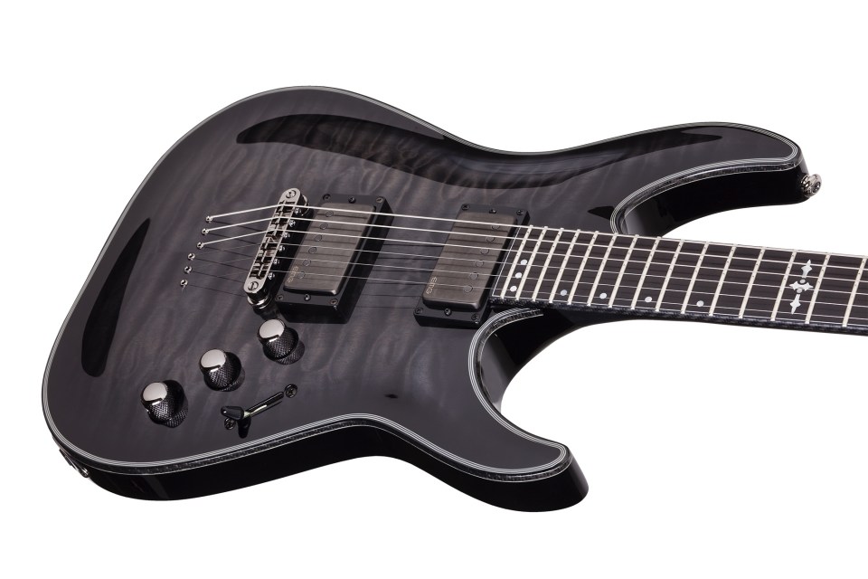 Schecter C-1 Hellraiser Hybrid 2h Emg Ht Eb - Trans. Black Burst - E-Gitarre in Str-Form - Variation 2