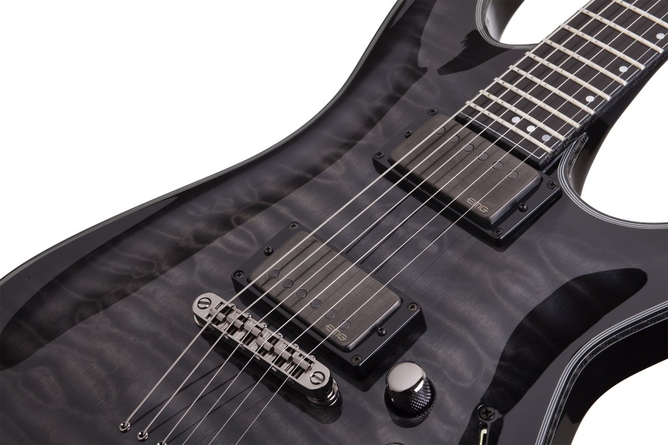 Schecter C-1 Hellraiser Hybrid 2h Emg Ht Eb - Trans. Black Burst - E-Gitarre in Str-Form - Variation 3