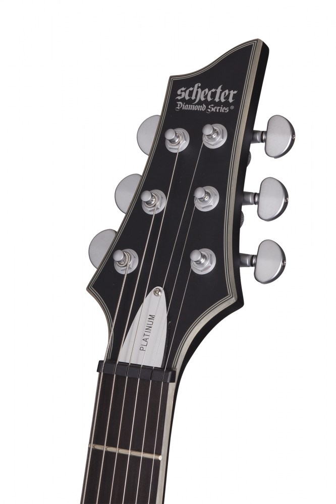 Schecter C-1 Platinum 2h Emg Ht Eb - Satin Black - E-Gitarre in Str-Form - Variation 3