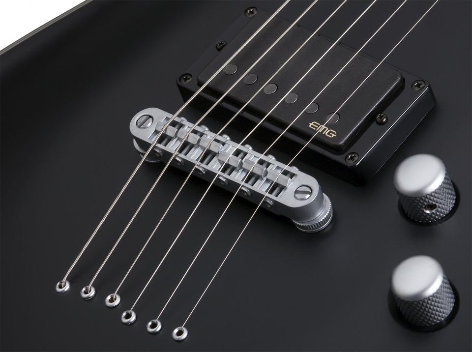 Schecter C-1 Platinum 2h Emg Ht Eb - Satin Black - E-Gitarre in Str-Form - Variation 6