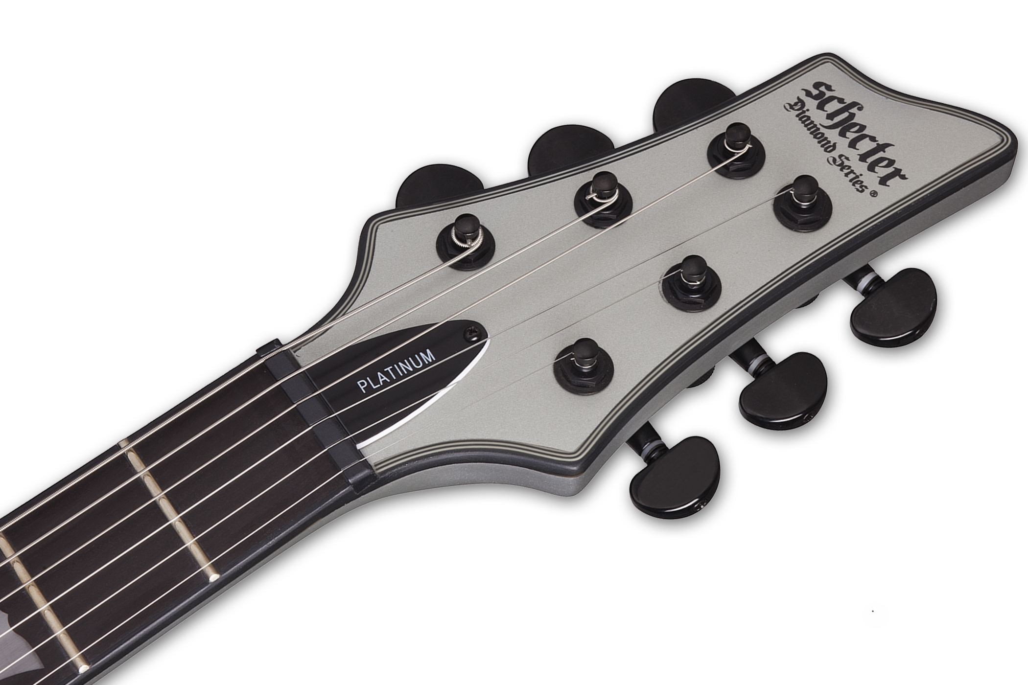 Schecter C-1 Platinum Hh Emg Ht Eb - Satin Silver - E-Gitarre in Str-Form - Variation 4