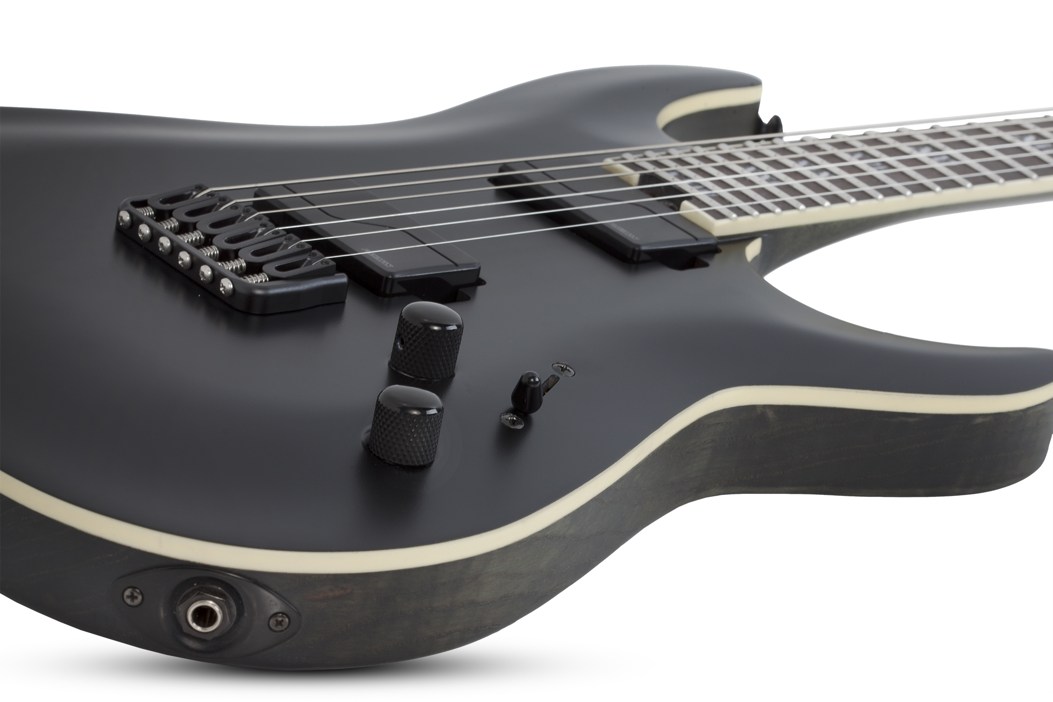 Schecter C-1 Sls Evil Twin 2h Fishman Ht Eb - Satin Black - E-Gitarre in Str-Form - Variation 1