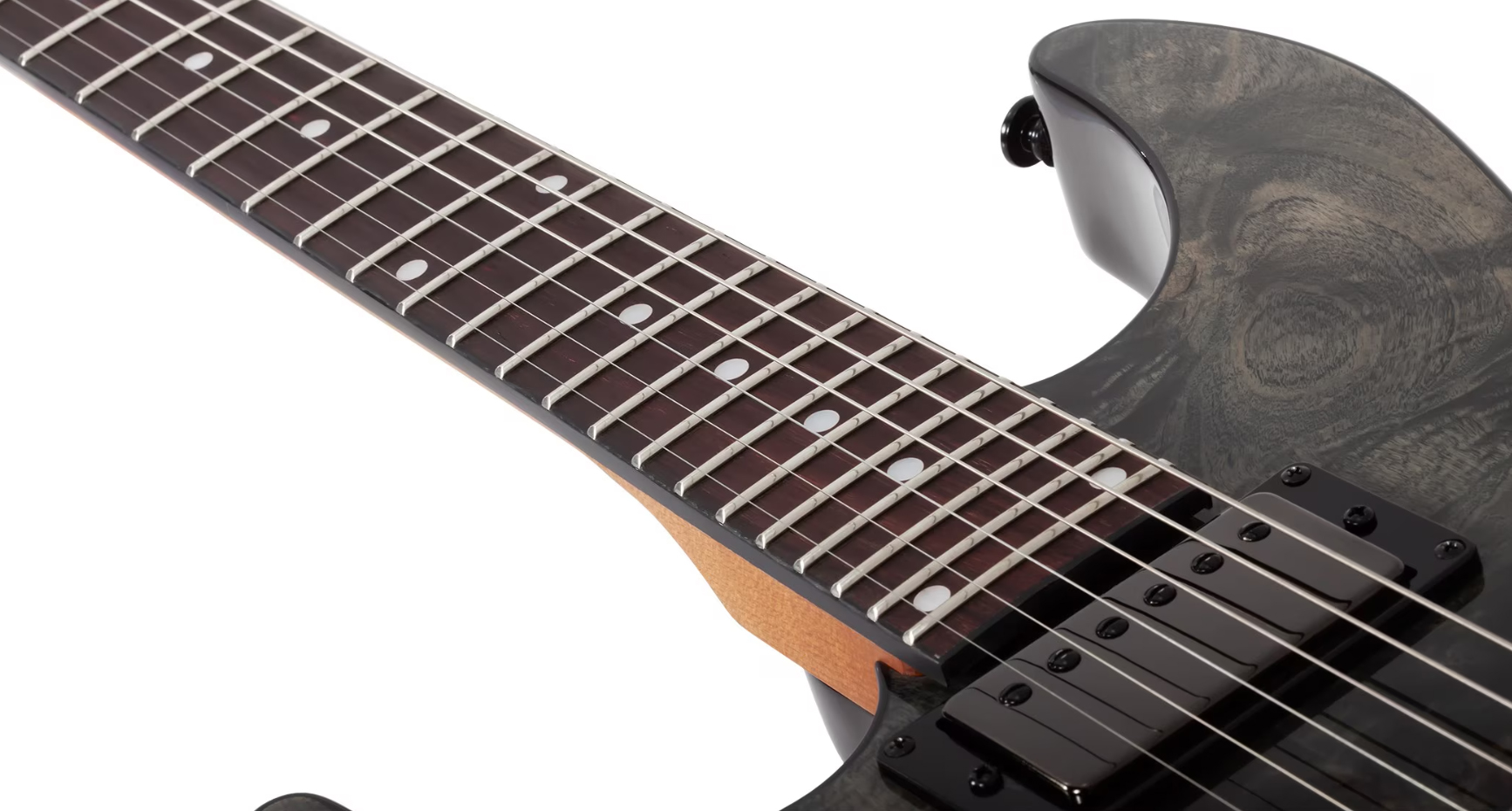 Schecter C-1 Standard Lh Gaucher 2h Ht Rw - Black Fade Burst Burl - E-Gitarre in Str-Form - Variation 3