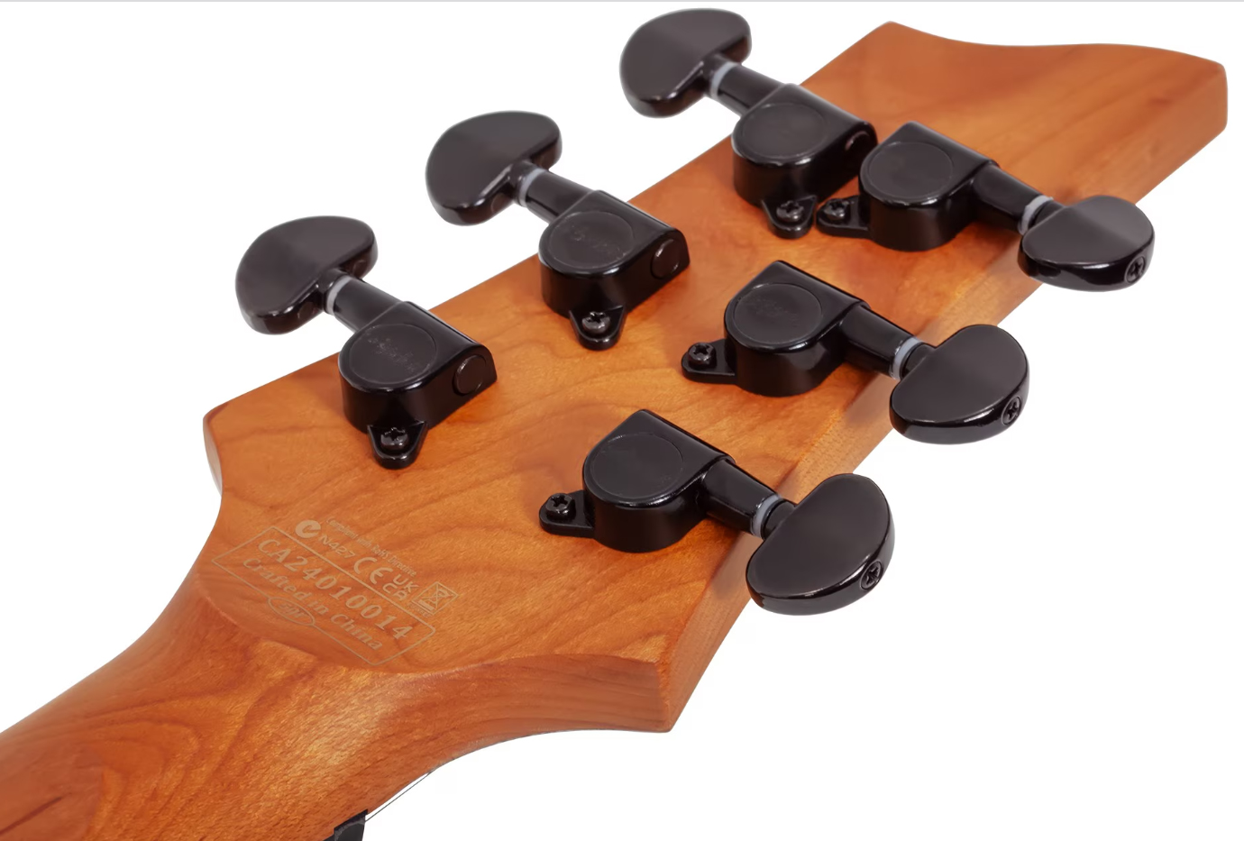 Schecter C-1 Standard Lh Gaucher 2h Ht Rw - Black Fade Burst Burl - E-Gitarre in Str-Form - Variation 5