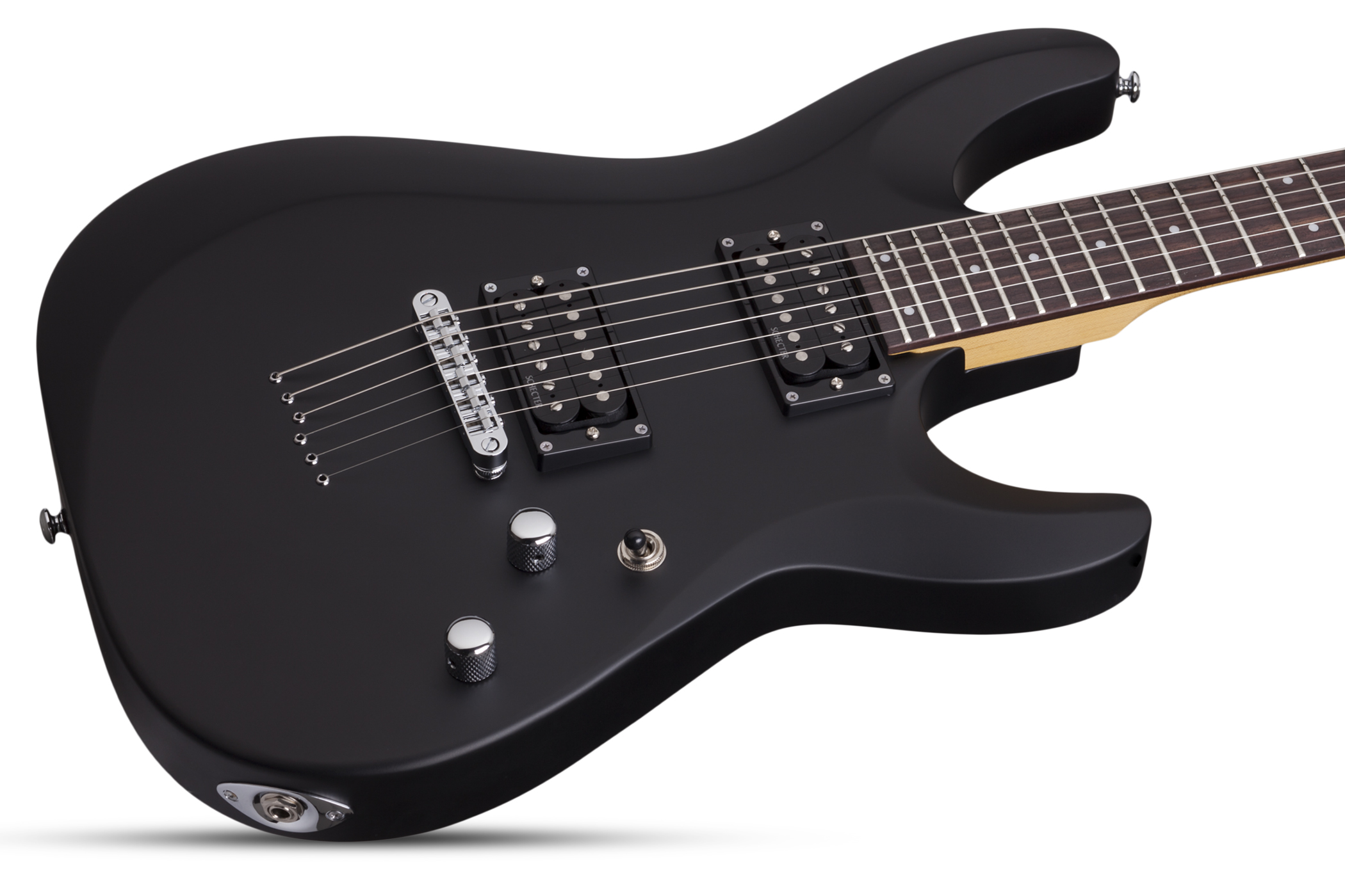 Schecter C-6 Deluxe 2h Ht Rw - Satin Black - E-Gitarre in Str-Form - Variation 3