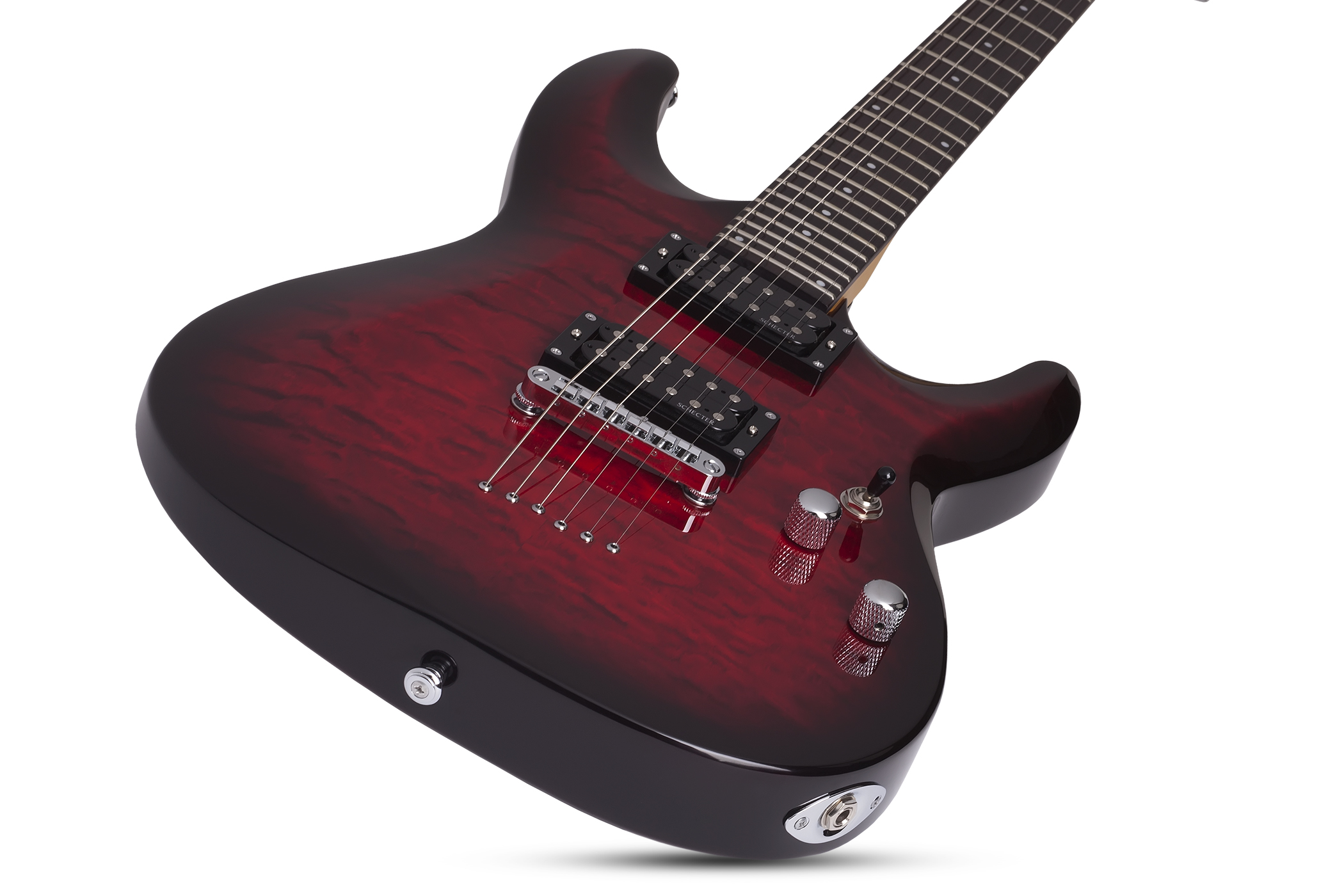 Schecter C-6 Plus 2h Ht Rw - See-thru Cherry Burst - Double Cut E-Gitarre - Variation 1