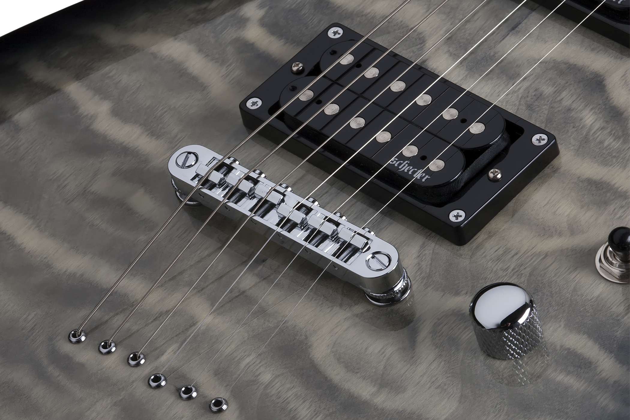 Schecter C-6 Plus 2h Ht Rw - Charcoal Burst - Double Cut E-Gitarre - Variation 4