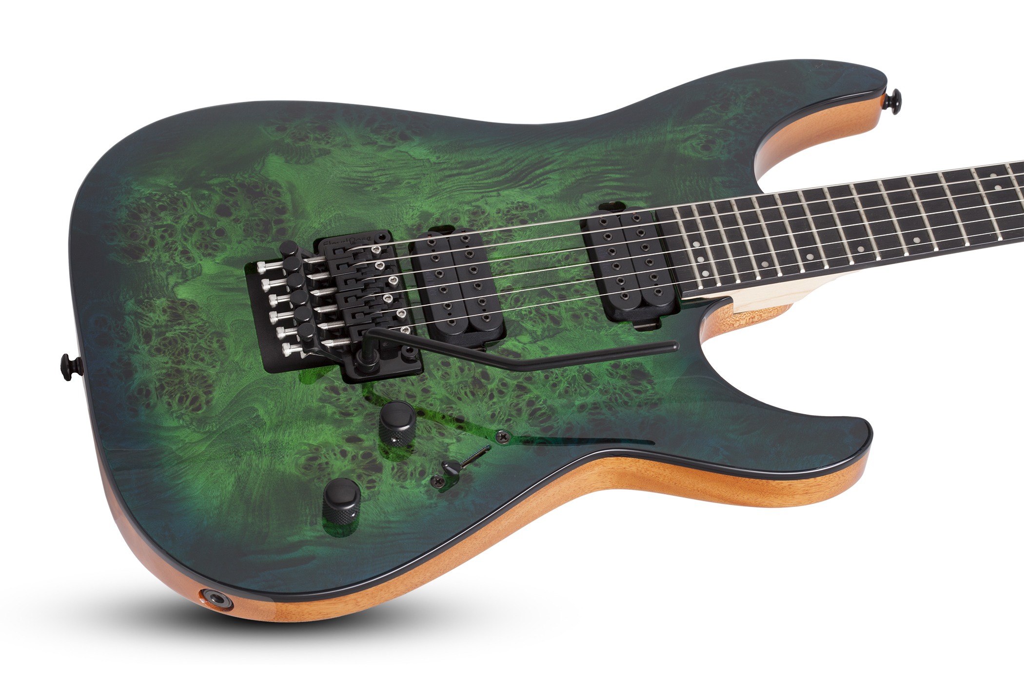 Schecter C-6 Pro Fr 2h Wen - Aqua Burst - Double Cut E-Gitarre - Variation 1