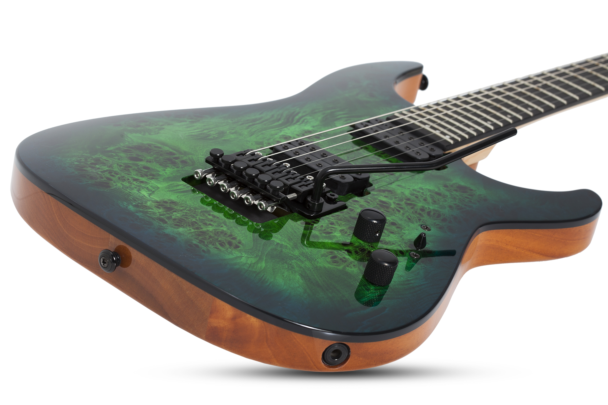 Schecter C-6 Pro Fr 2h Wen - Aqua Burst - Double Cut E-Gitarre - Variation 2