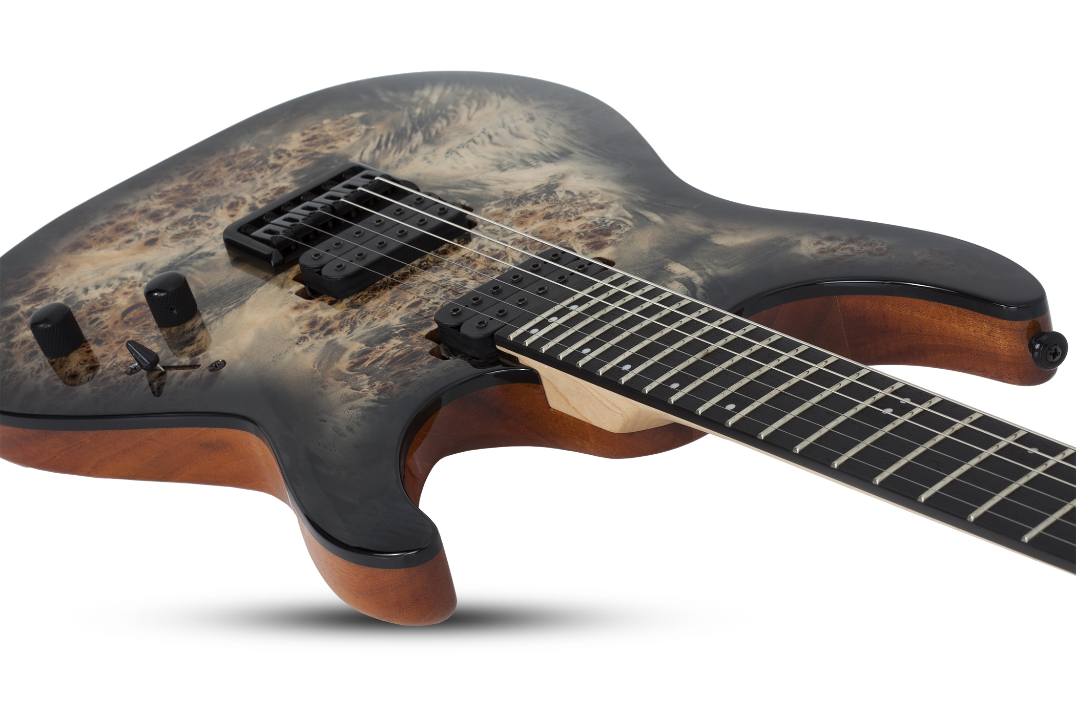 Schecter C-6 Pro 2h Ht Wen - Charcoal Burst - Double Cut E-Gitarre - Variation 1