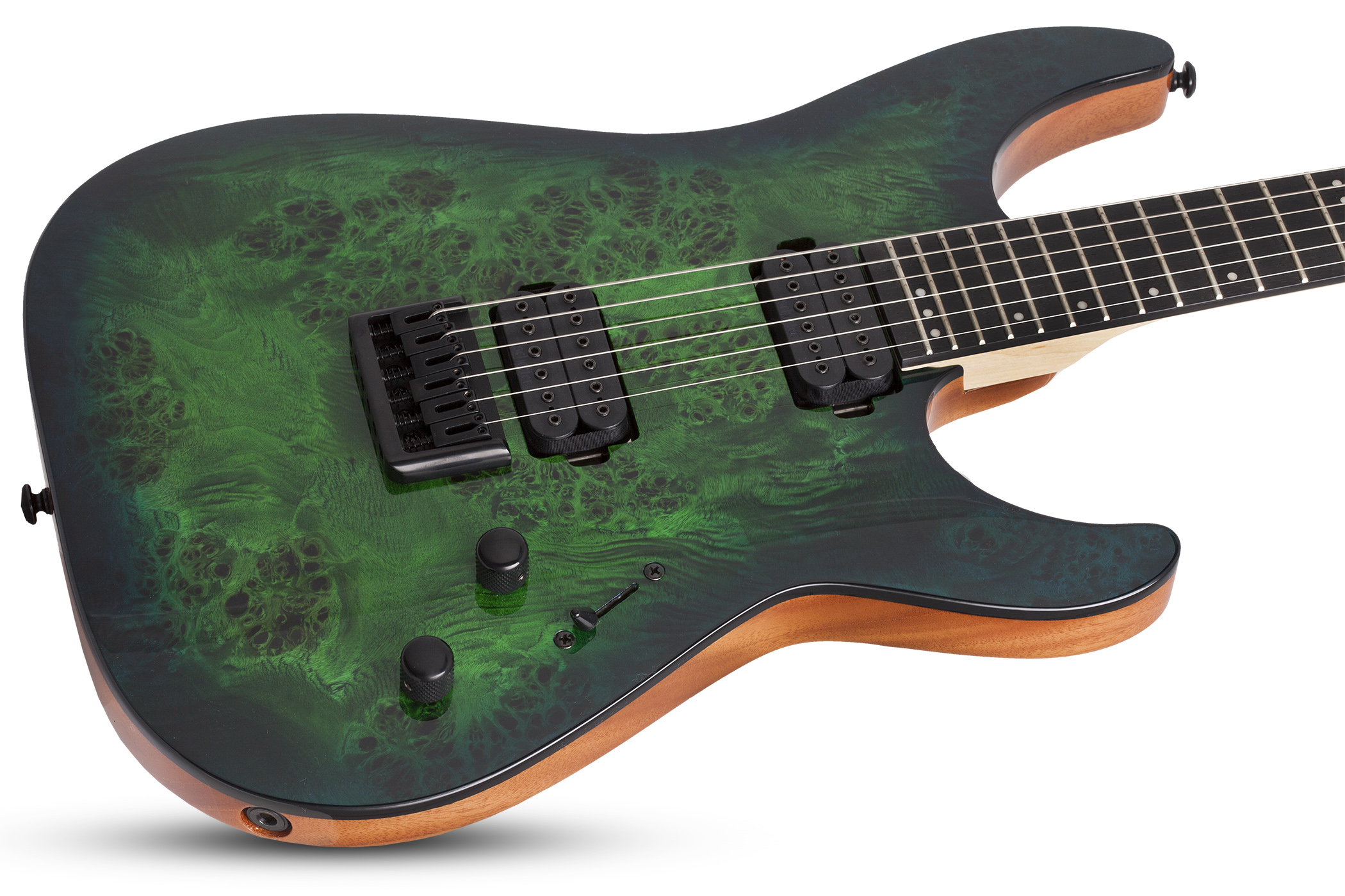 Schecter C-6 Pro 2h Ht Wen - Aqua Burst - Double Cut E-Gitarre - Variation 1