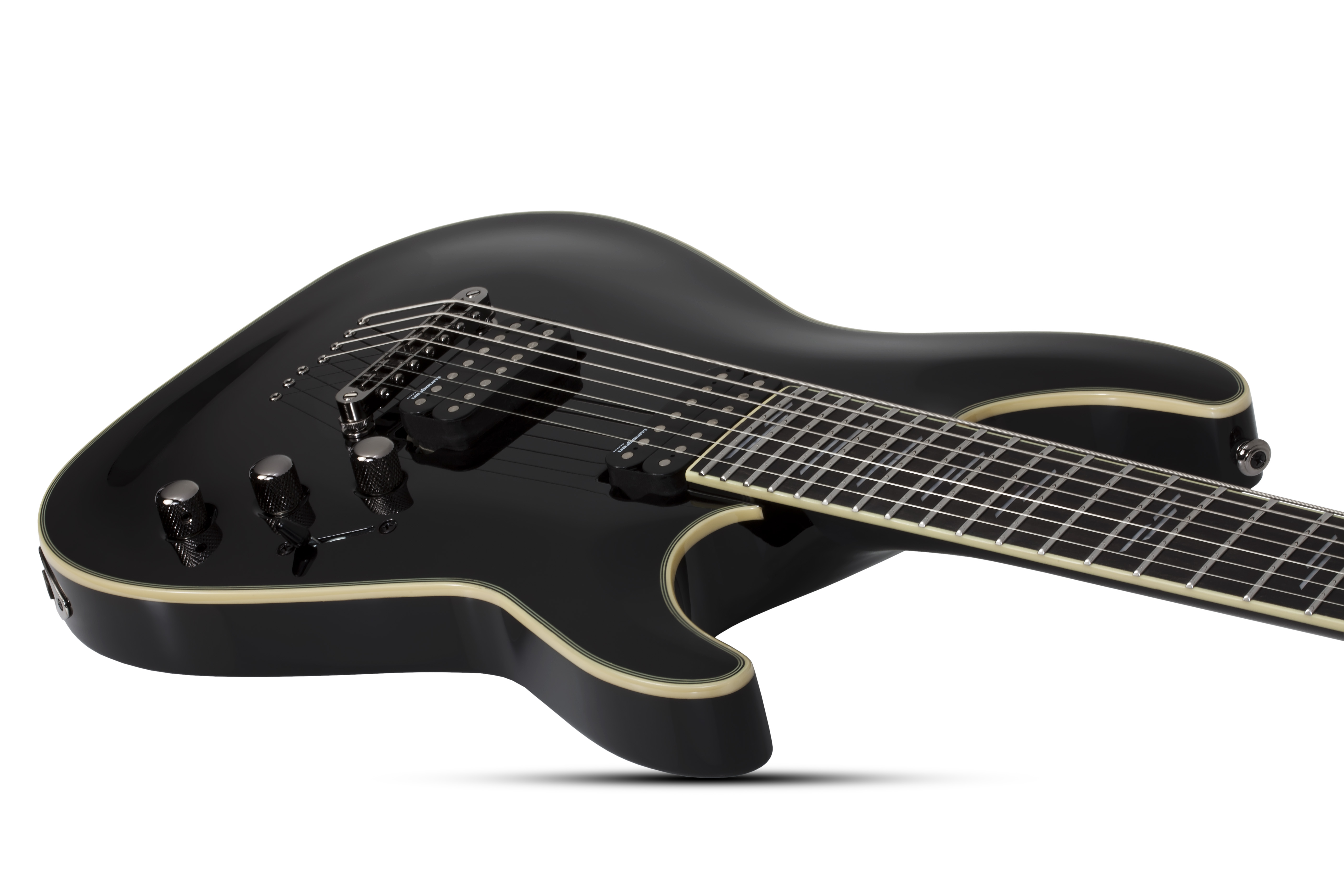 Schecter C-7 Blackjack 7c 2h Lundgren Ht Eb - Black - 7-saitige E-Gitarre - Variation 1