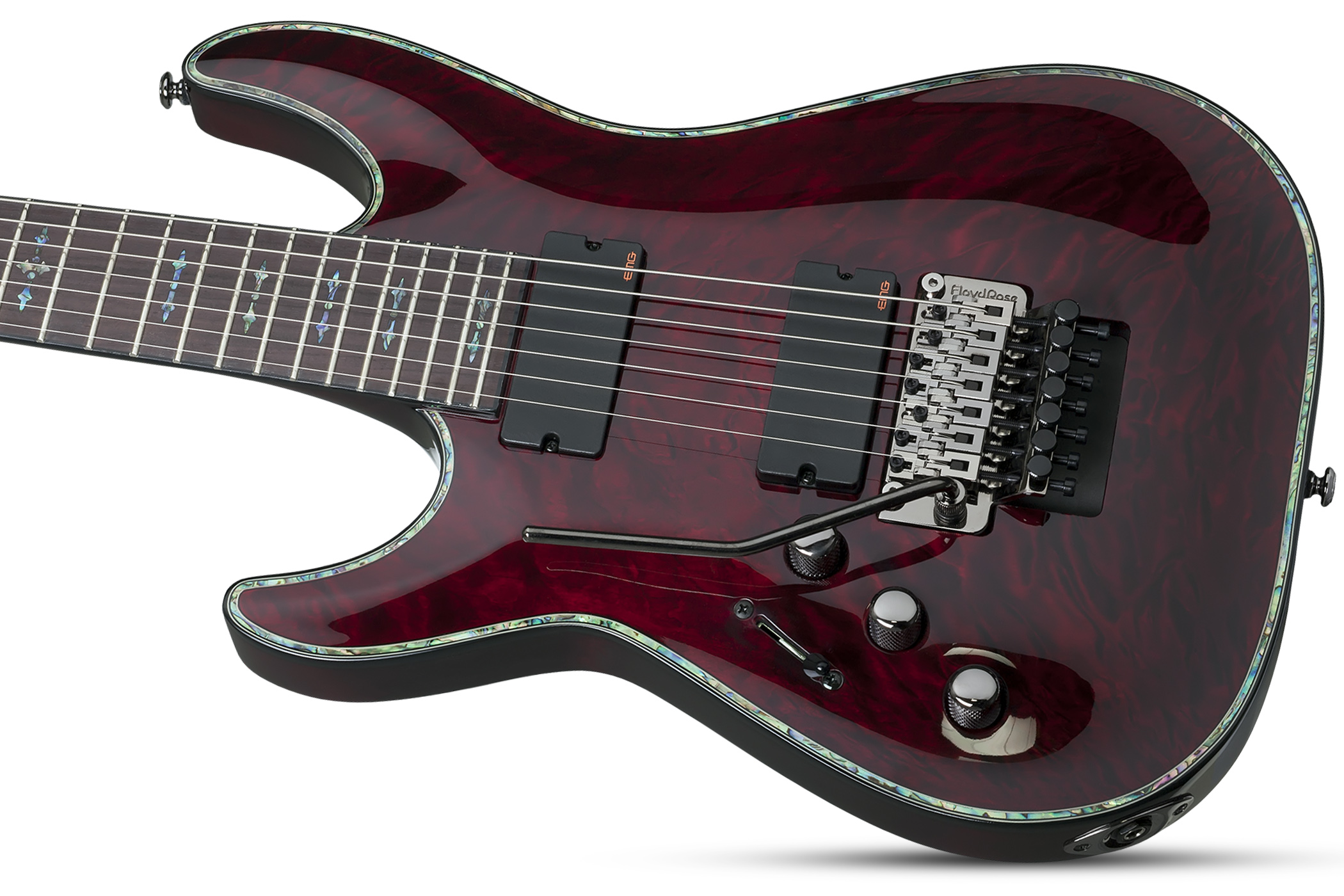 Schecter C-7 Fr Lh Hellraiser 7c Gaucher 2h Emg Rw - Black Cherry - E-Gitarre für Linkshänder - Variation 1