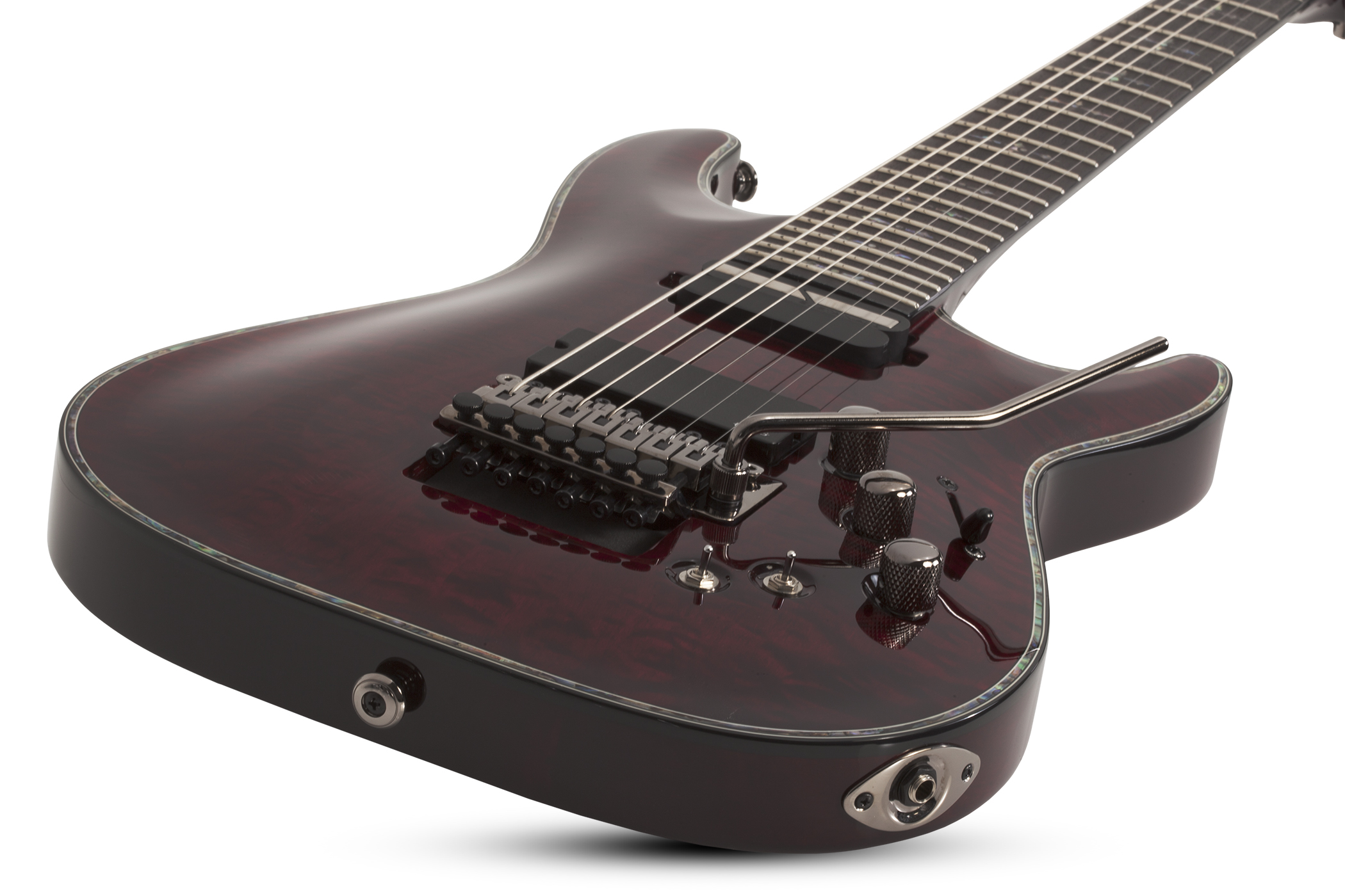 Schecter C-7 Fr S Hellraiser 7c 2h Emg Sustainiac Rw - Black Cherry - 7-saitige E-Gitarre - Variation 1