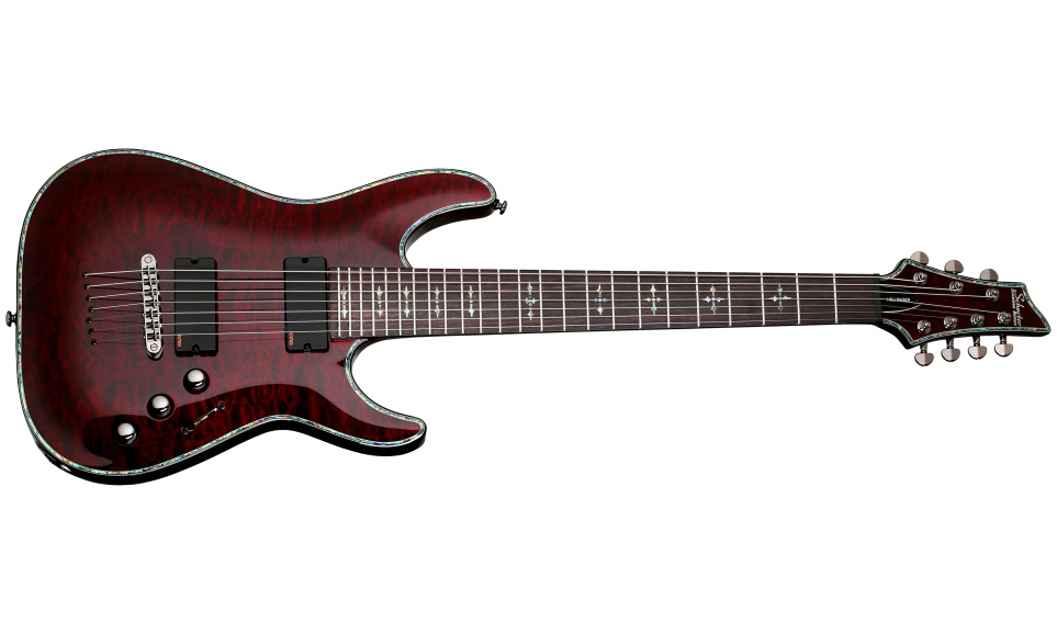 Schecter C-7 Hellraiser 7c 2h Emg Ht Rw - Black Cherry Gloss - 7-saitige E-Gitarre - Variation 2