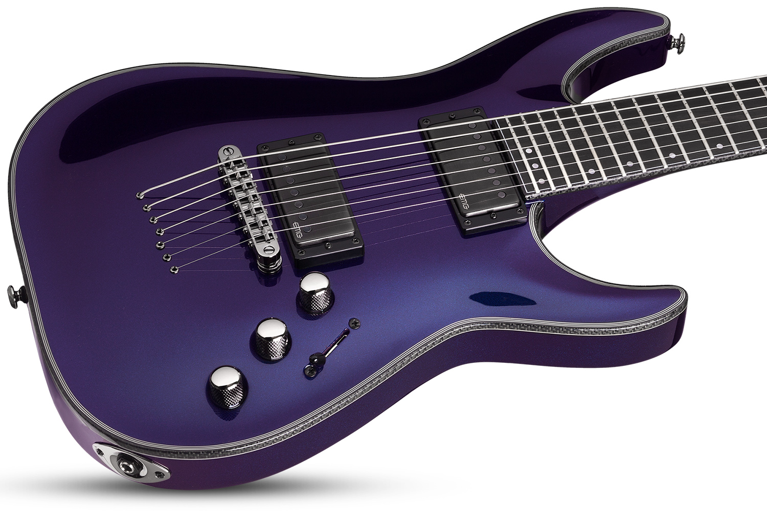 Schecter C-7 Hellraiser Hybrid 7c 2h Emg Ht Eb - Ultra Violet - 7-saitige E-Gitarre - Variation 1