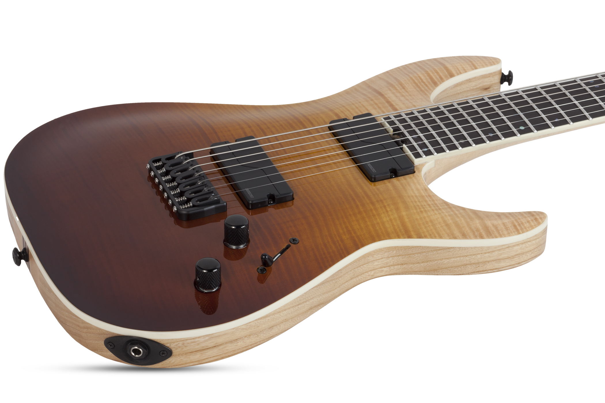 Schecter C-7 Sls Elite 2h Fishman Ht Eb - Antique Fade Burst - 7-saitige E-Gitarre - Variation 2