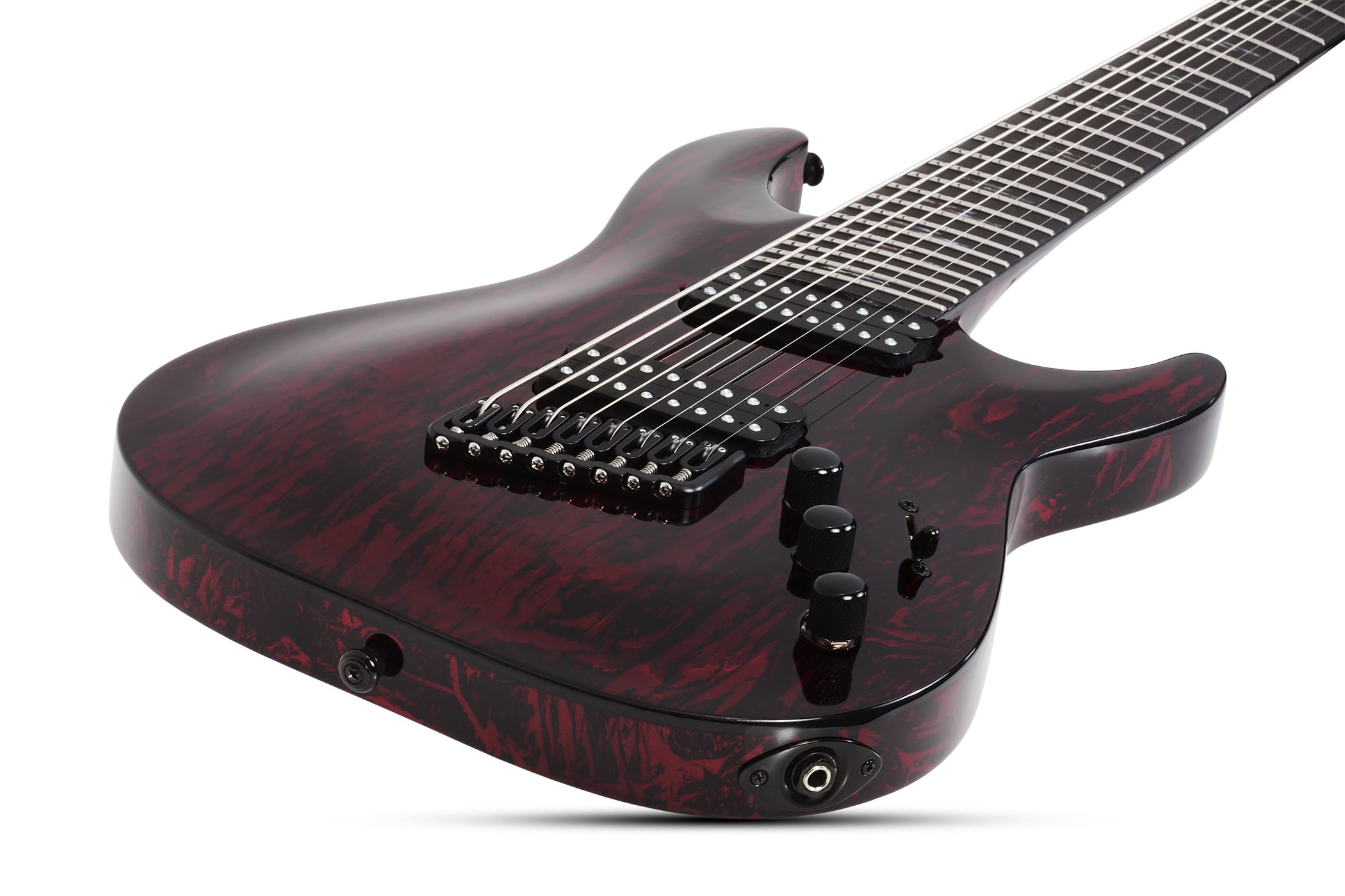 Schecter C-8 Multiscale Silver Mountain 8c Baryton 2h Ht Eb - Blood Moon - 8- und 9-saitige E-Gitarre - Variation 1