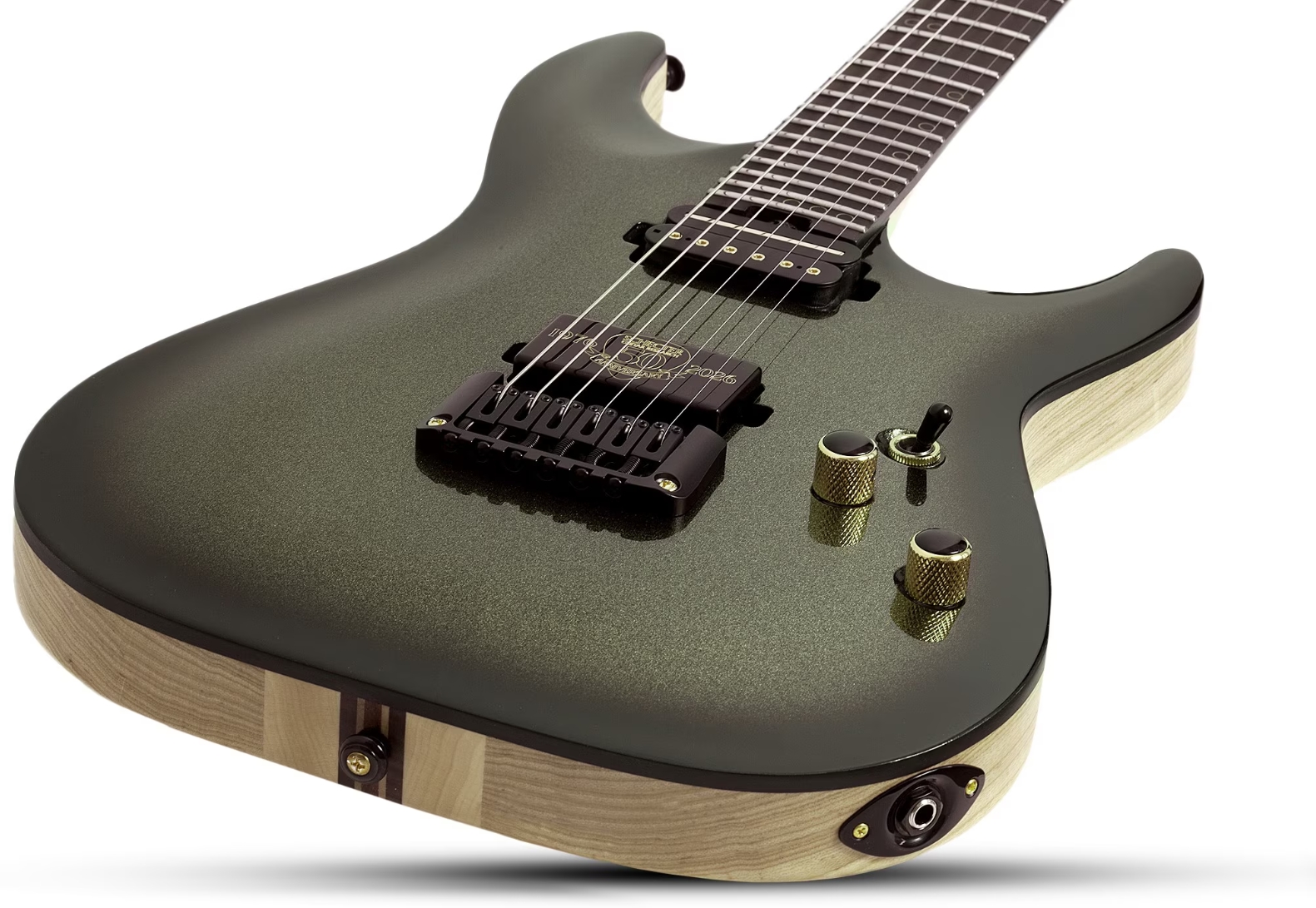 Schecter C1 50th Ann. Lh Gaucher 2h Ht Eb - Gold Burst - E-Gitarre aus Metall - Variation 2