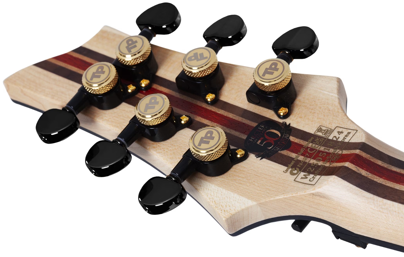 Schecter C1 Fr-s 50th Ann. Lh 2h Sustainiac Eb - 50th Gold Burst - E-Gitarre aus Metall - Variation 9