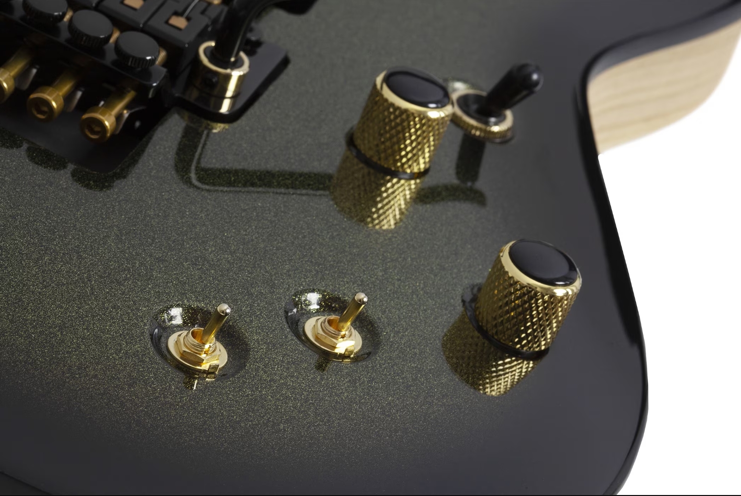 Schecter C1 Fr-s 50th Ann. Lh 2h Sustainiac Eb - 50th Gold Burst - E-Gitarre aus Metall - Variation 4