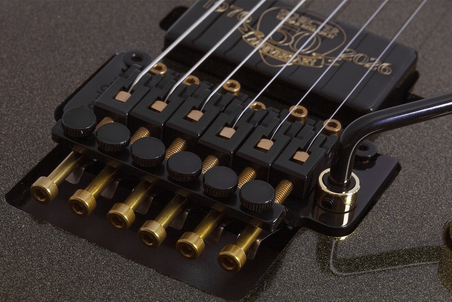 Schecter C1 Fr-s 50th Ann. Lh 2h Sustainiac Eb - 50th Gold Burst - E-Gitarre aus Metall - Variation 6