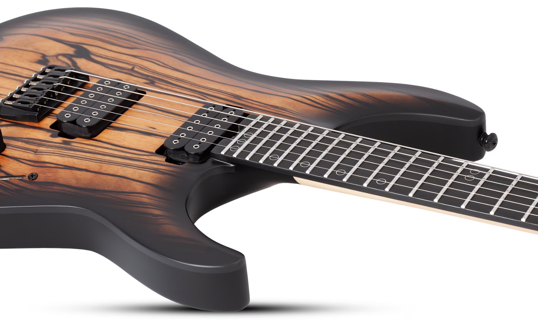 Schecter C1 Pale Moon 2h Ht Ric - Natural Satin Black Burst - E-Gitarre in Str-Form - Variation 2
