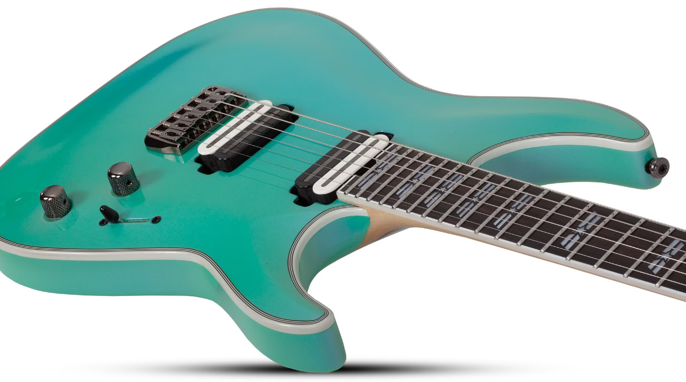 Schecter C1 Sls Hollywood 2h Fishman Fluence Modern Ht Eb - Glacier - E-Gitarre aus Metall - Variation 2