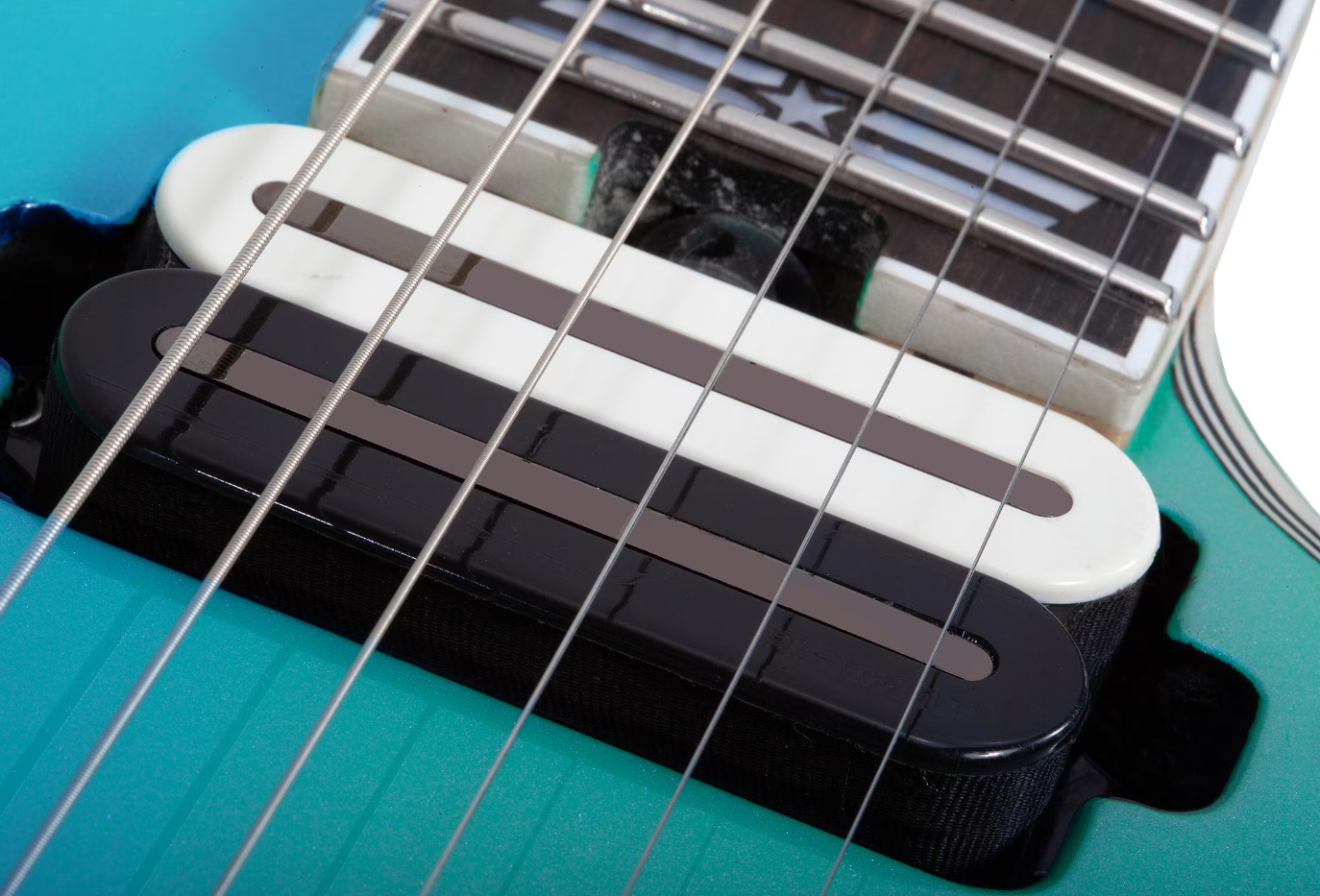 Schecter C1 Sls Hollywood 2h Fishman Fluence Modern Ht Eb - Glacier - E-Gitarre aus Metall - Variation 5