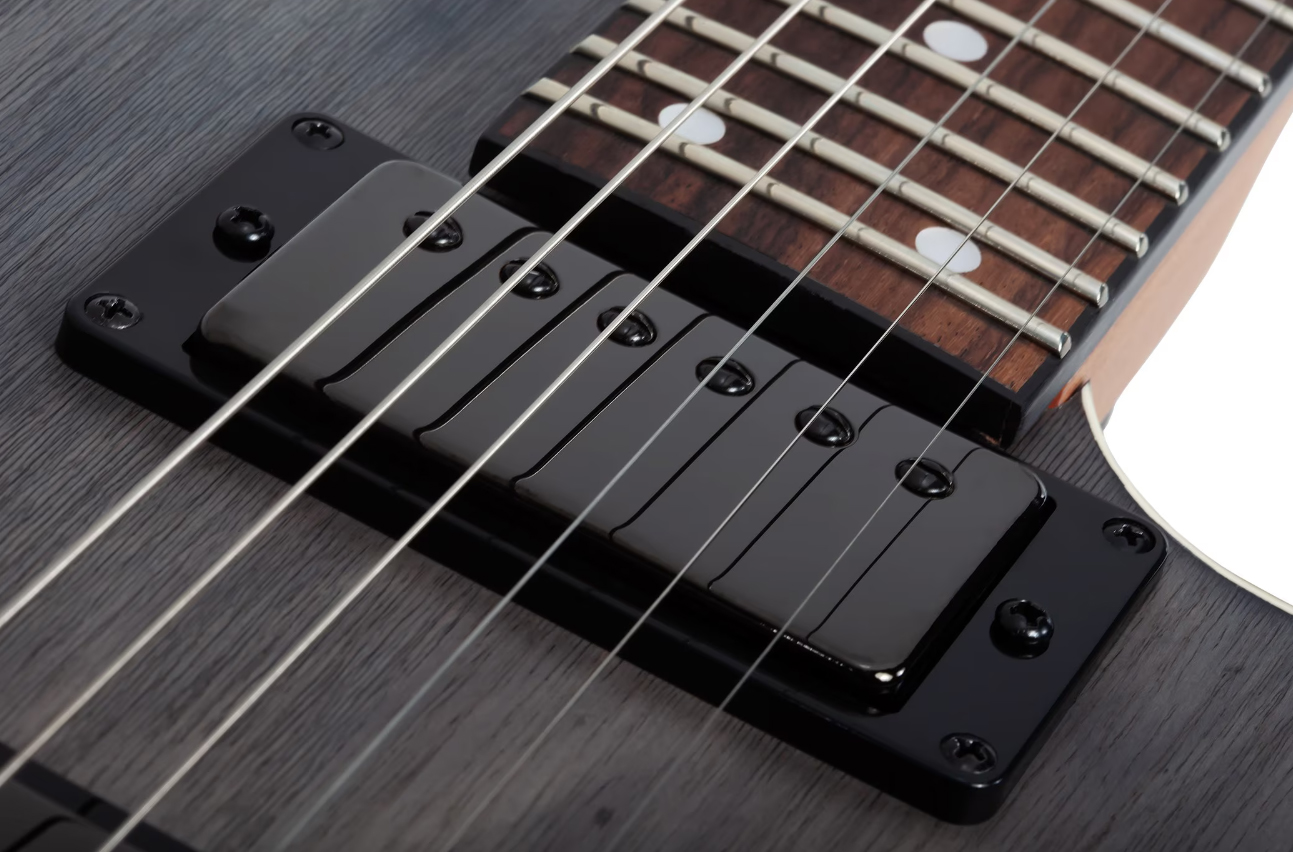 Schecter C1 Standard 2h Ht Rw - Charcoal Satin - E-Gitarre in Str-Form - Variation 4