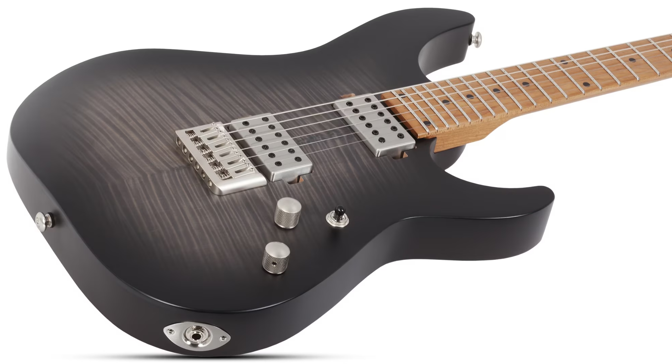Schecter C1 Standard Plus 2h Ht Mn - Trans Black Burst - E-Gitarre in Str-Form - Variation 1