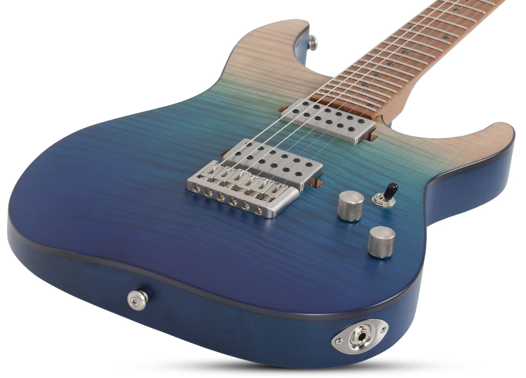 Schecter C1 Standard Plus 2h Ht Mn - Blue Fade - E-Gitarre in Str-Form - Variation 1