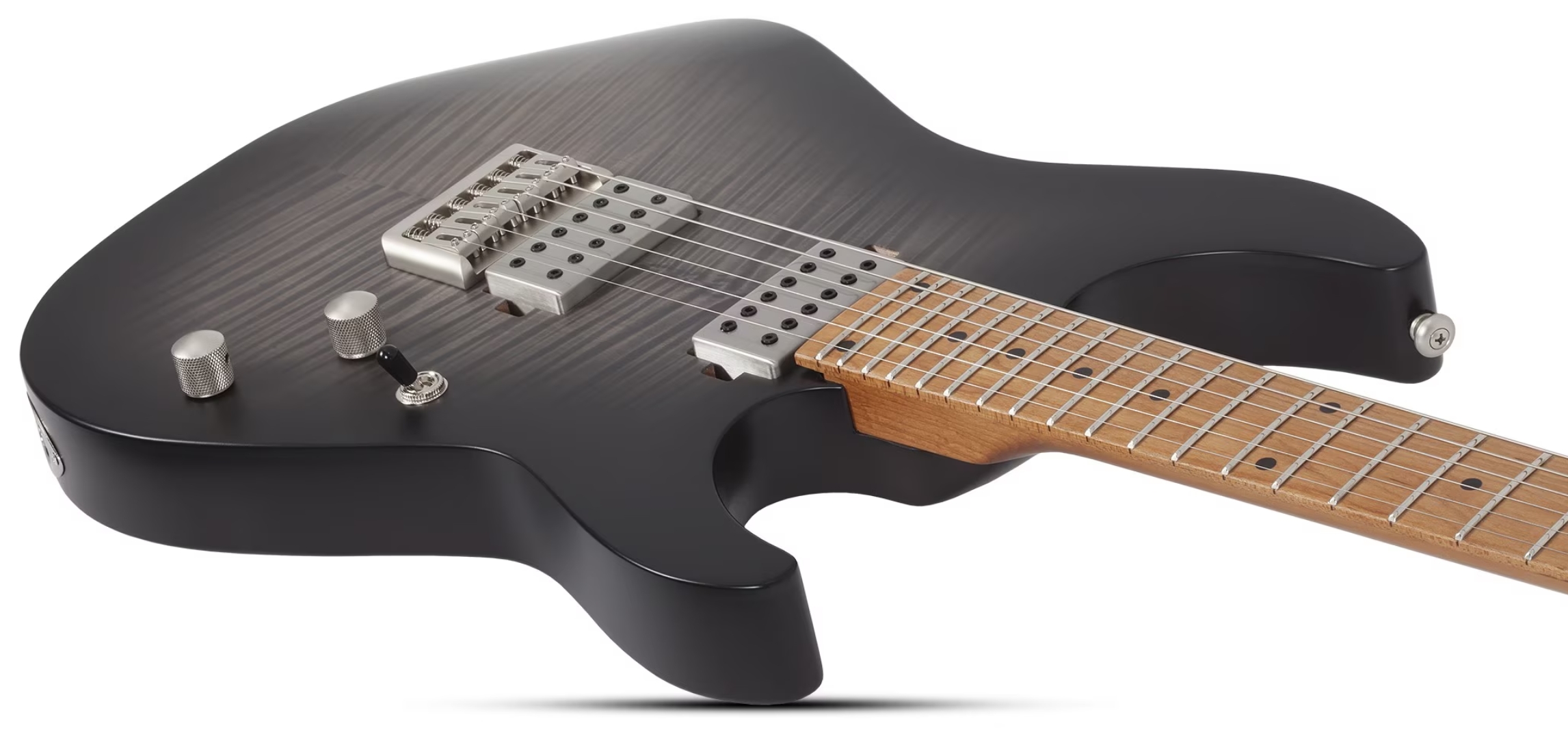 Schecter C1 Standard Plus 2h Ht Mn - Trans Black Burst - E-Gitarre in Str-Form - Variation 2