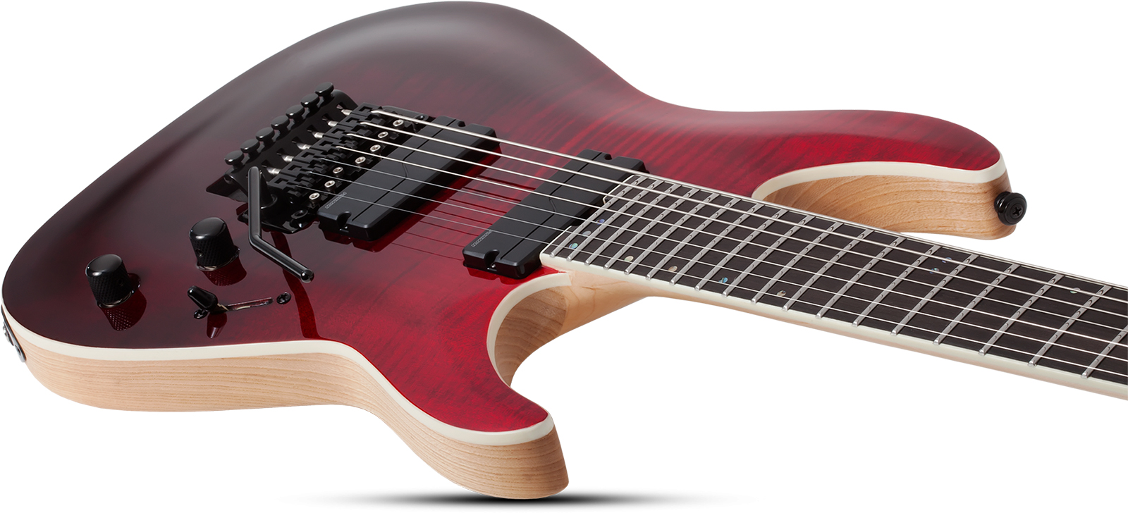 Schecter C7 Fr Sls Elite 7c Baryton 2h Fr Eb - Blood Burst - Bariton E-Gitarre - Variation 3