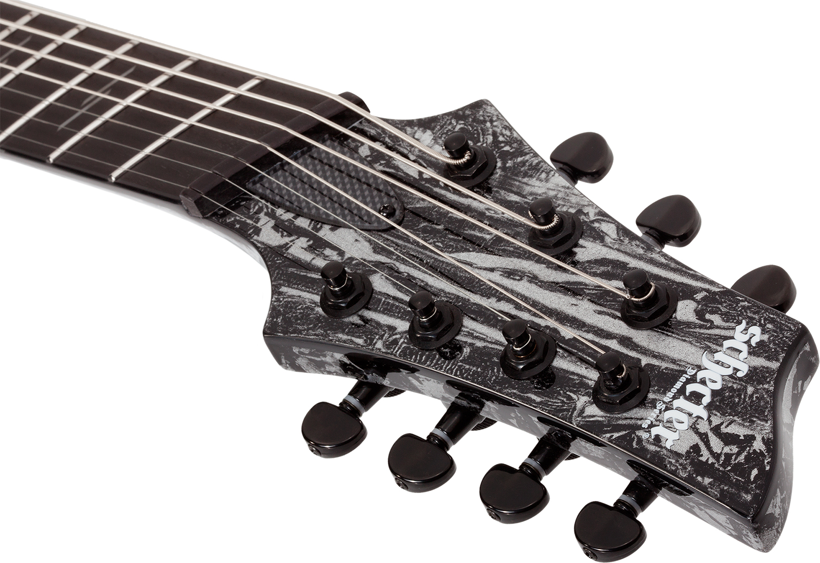 Schecter C7 Multiscale 7c Baryton 2h Ht Eb - Silver Mountain - Multi-Scale Guitar - Variation 9