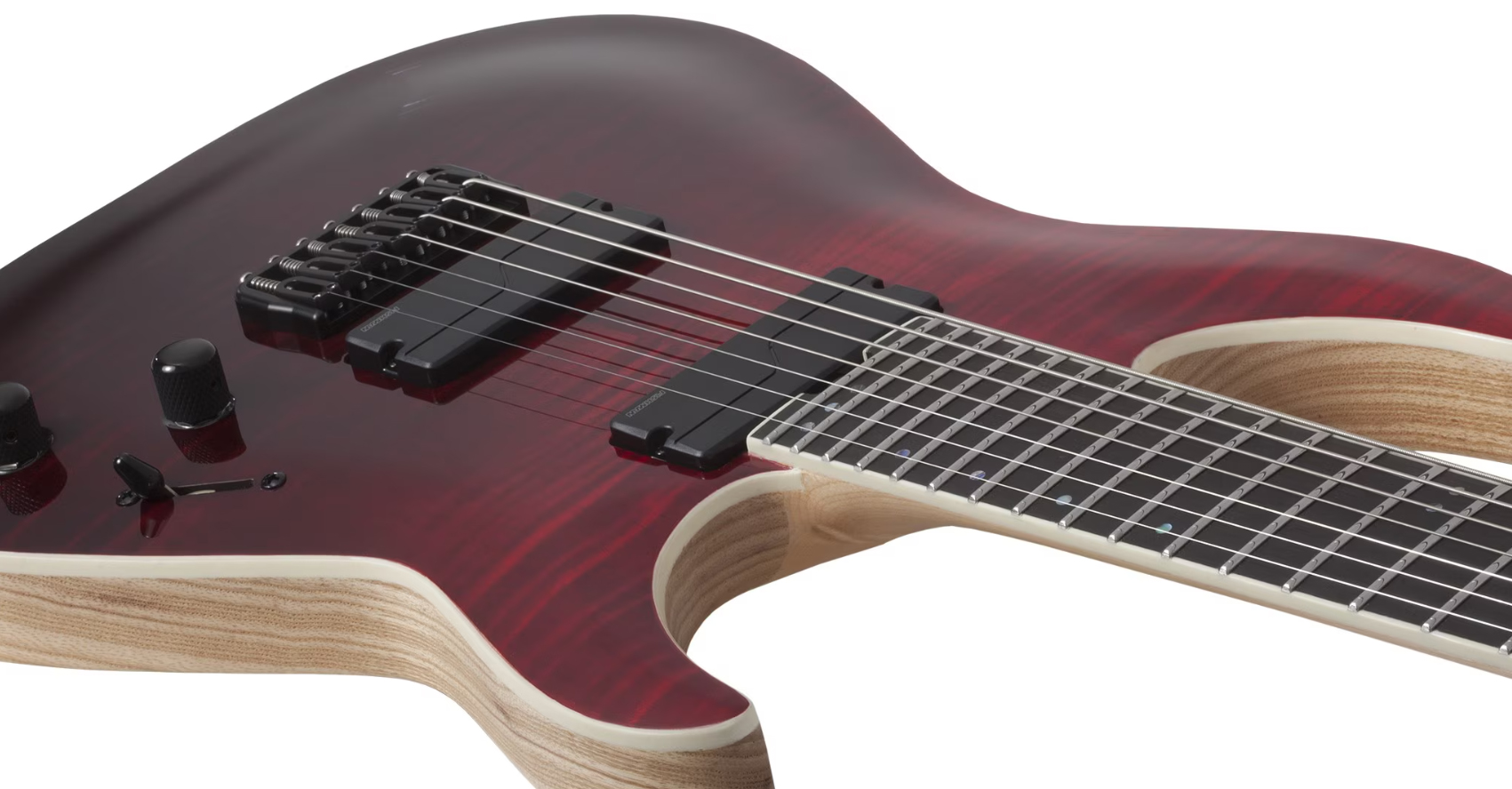 Schecter C7 Sls Elite 7c Baryton 2h Fishman Fluence Ht Eb - Blood Burst - Bariton E-Gitarre - Variation 2