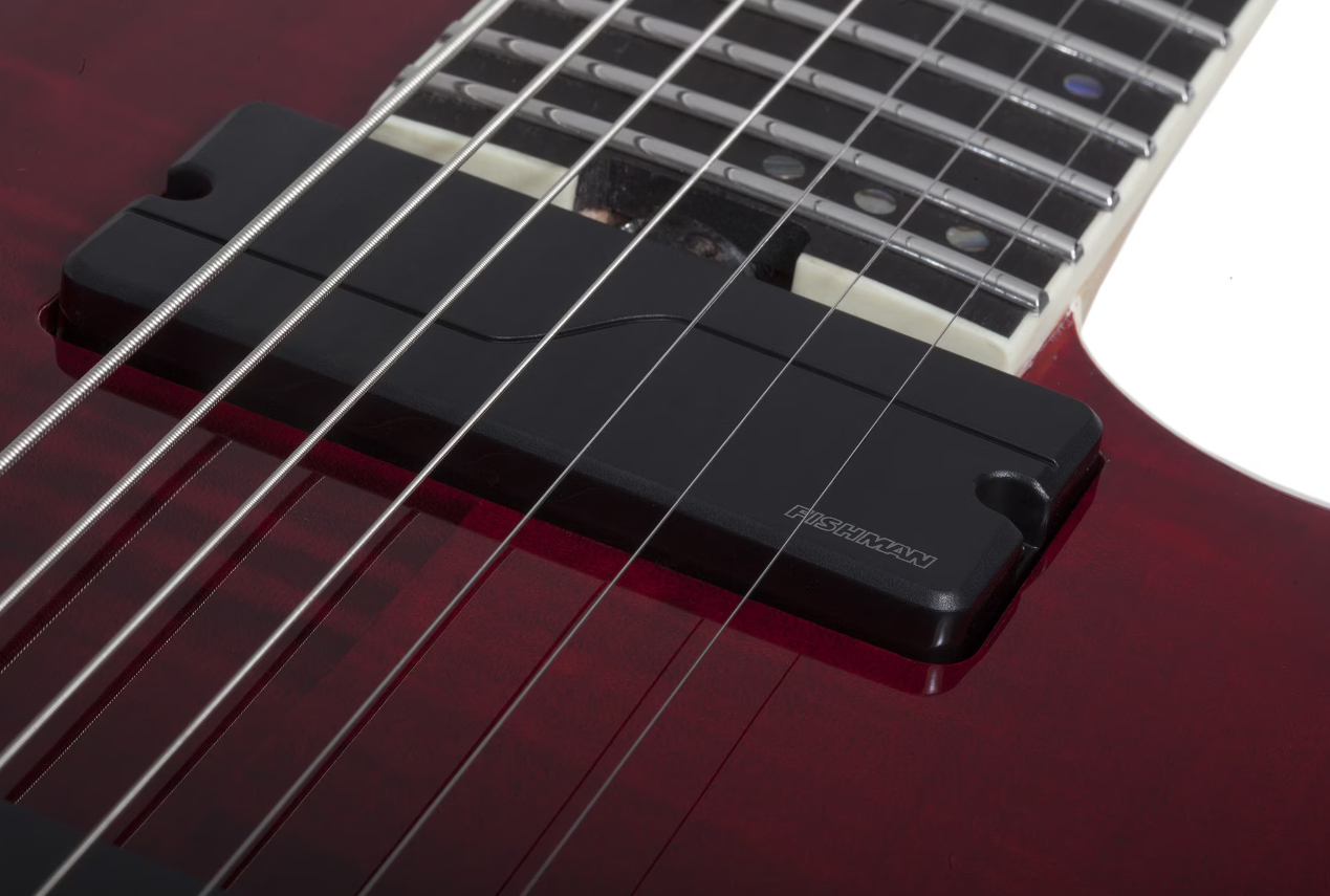 Schecter C7 Sls Elite 7c Baryton 2h Fishman Fluence Ht Eb - Blood Burst - Bariton E-Gitarre - Variation 3