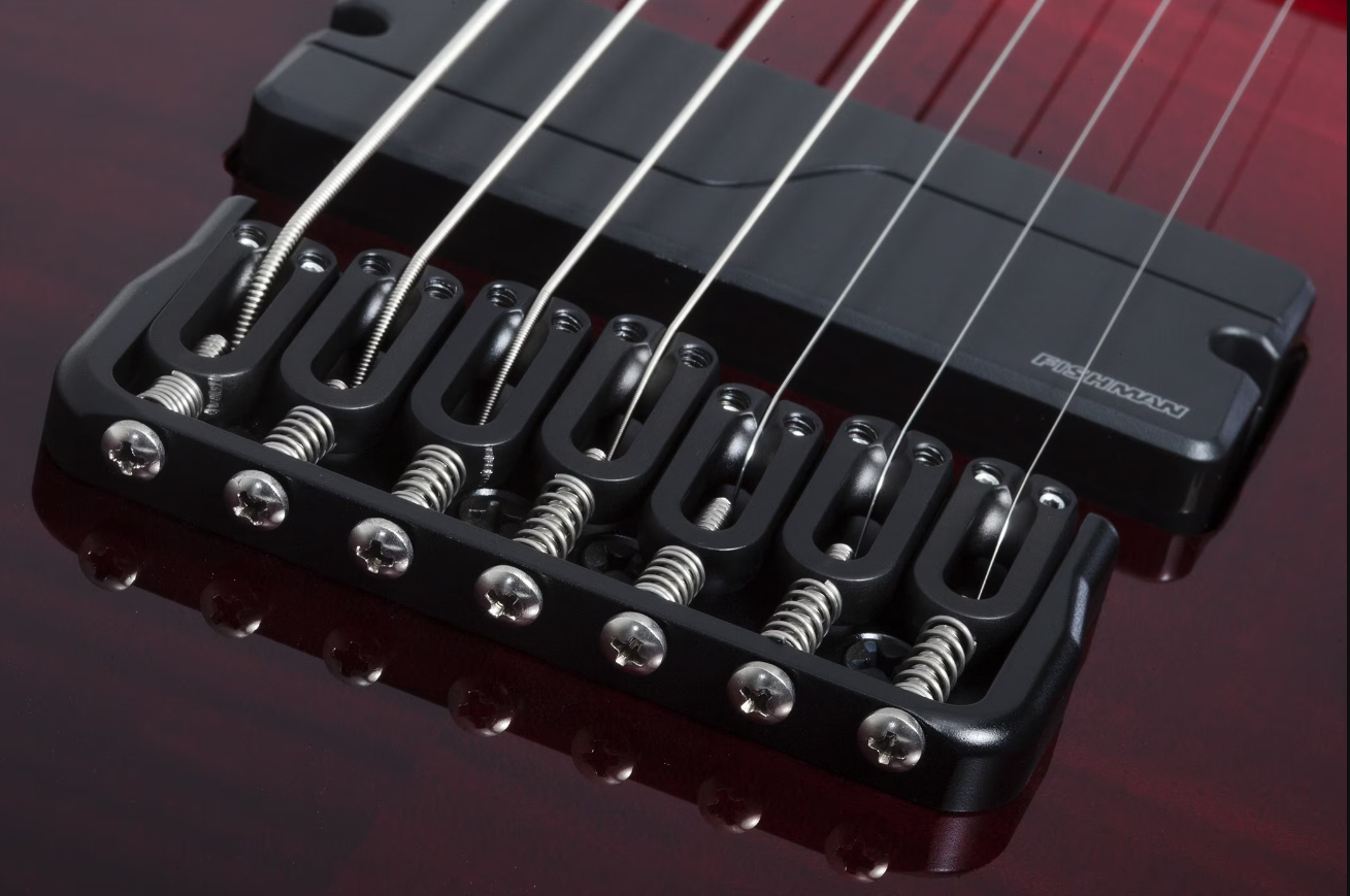 Schecter C7 Sls Elite 7c Baryton 2h Fishman Fluence Ht Eb - Blood Burst - Bariton E-Gitarre - Variation 4