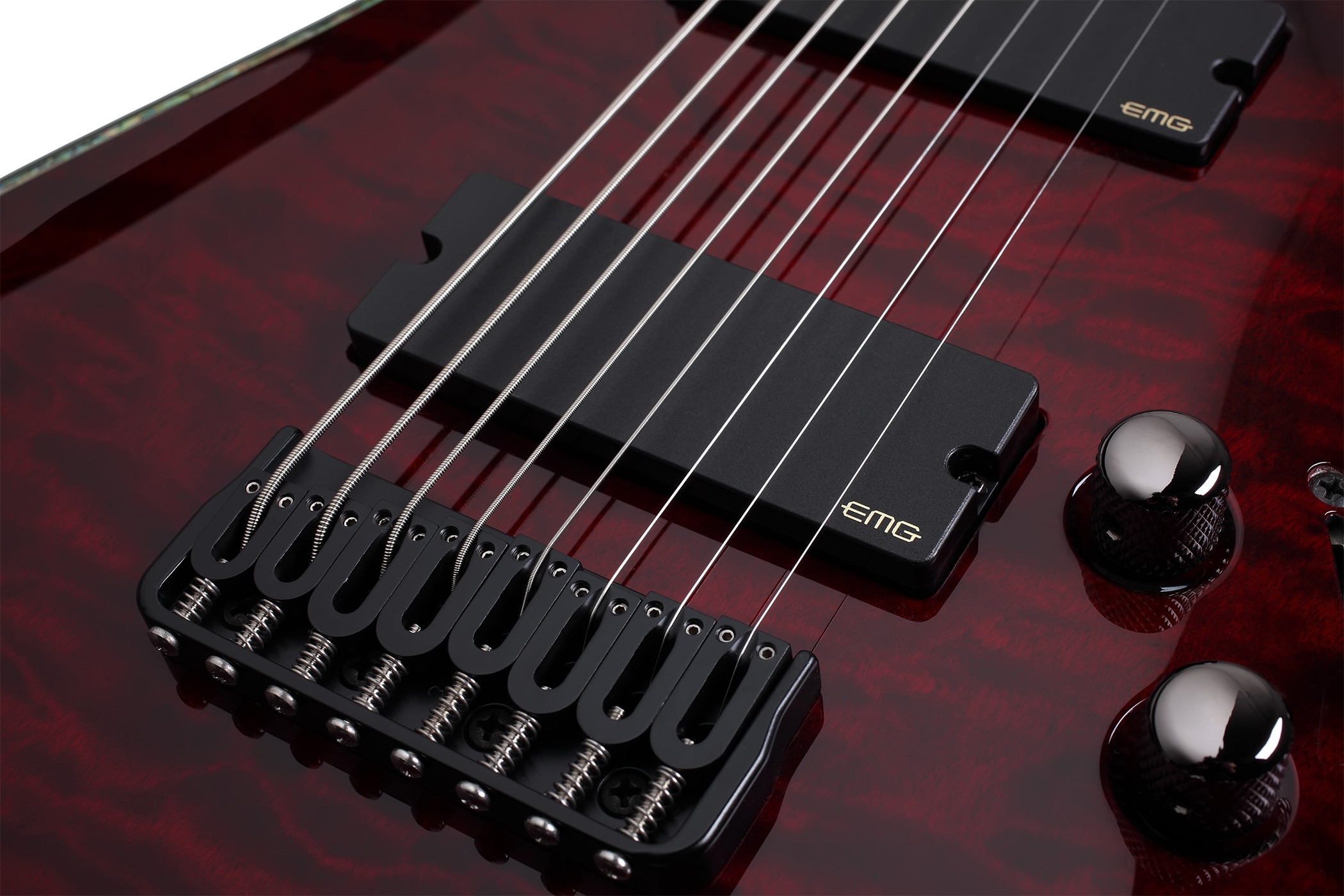 Schecter C8 Hellraiser 8c 2h Emg Ht Eb - Black Cherry - Bariton E-Gitarre - Variation 2