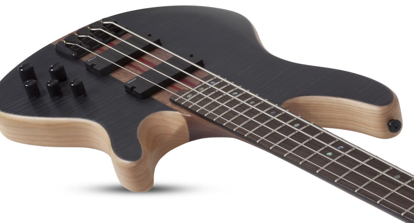 Schecter Charles Berthoud Cb4 Signature Active Eb - See Thru Black Satin - Solidbody E-bass - Variation 2