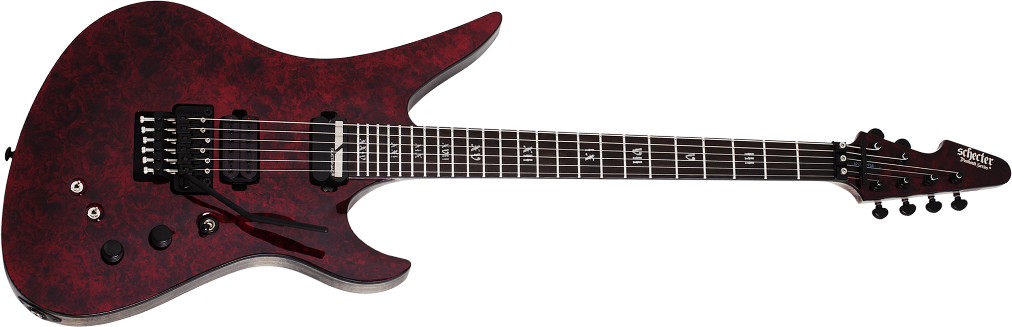 Schecter Avenger Apocalypse Fr S 2h Sustainiac Eb - Red Reign - E-Gitarre aus Metall - Main picture