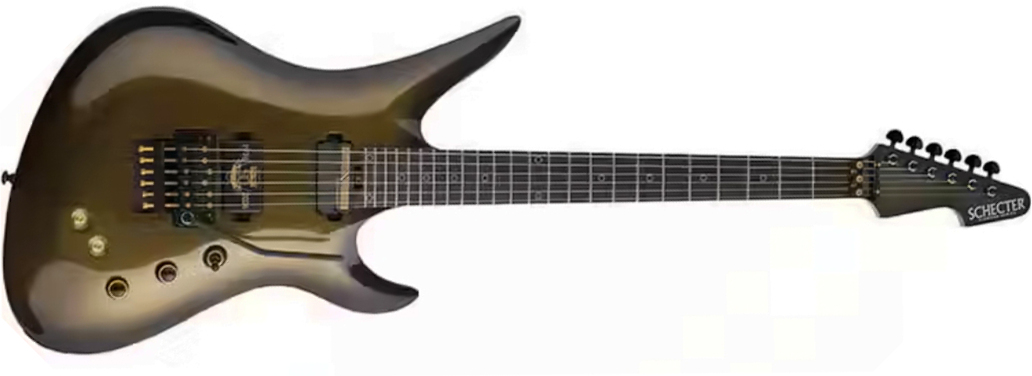 Schecter Avenger Fr-s 50th Ann. 2h Sustainiac Fr Eb - 50th Gold Burst - E-Gitarre aus Metall - Main picture