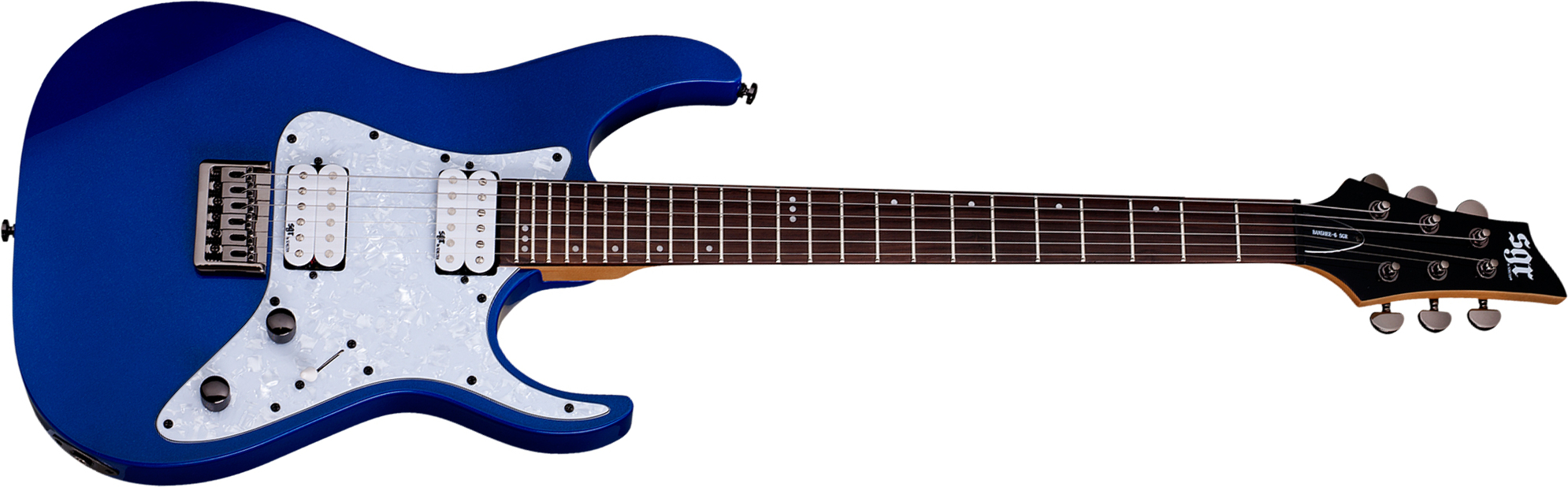 Schecter Banshee 6 Sgr 2h Ht Rw - Electric Blue - E-Gitarre in Str-Form - Main picture