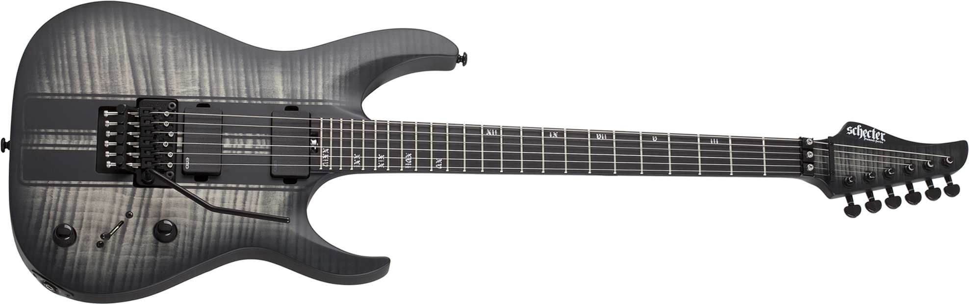 Schecter Banshee Gt Fr 2h Emg Eb - Satin Charcoal Burst - E-Gitarre in Str-Form - Main picture