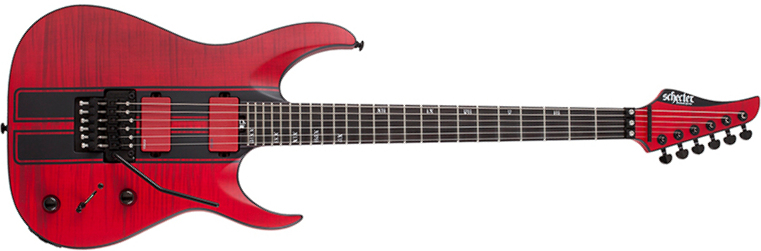 Schecter Banshee Gt Fr Emg 2h Eb - Trans Red - E-Gitarre in Str-Form - Main picture