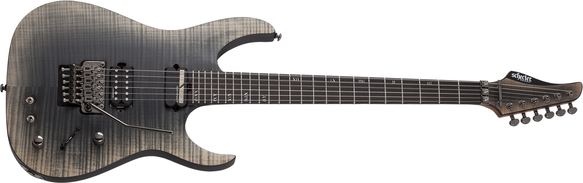 Schecter Banshee Mach-6 Fr S 2h Lundgren Sustainiac Eb - Fallout Burst - E-Gitarre in Str-Form - Main picture